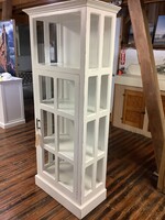Iron Butterfly  Imports Cape Cod 1 Door Glass Cabinet White 27 x 14 x 72