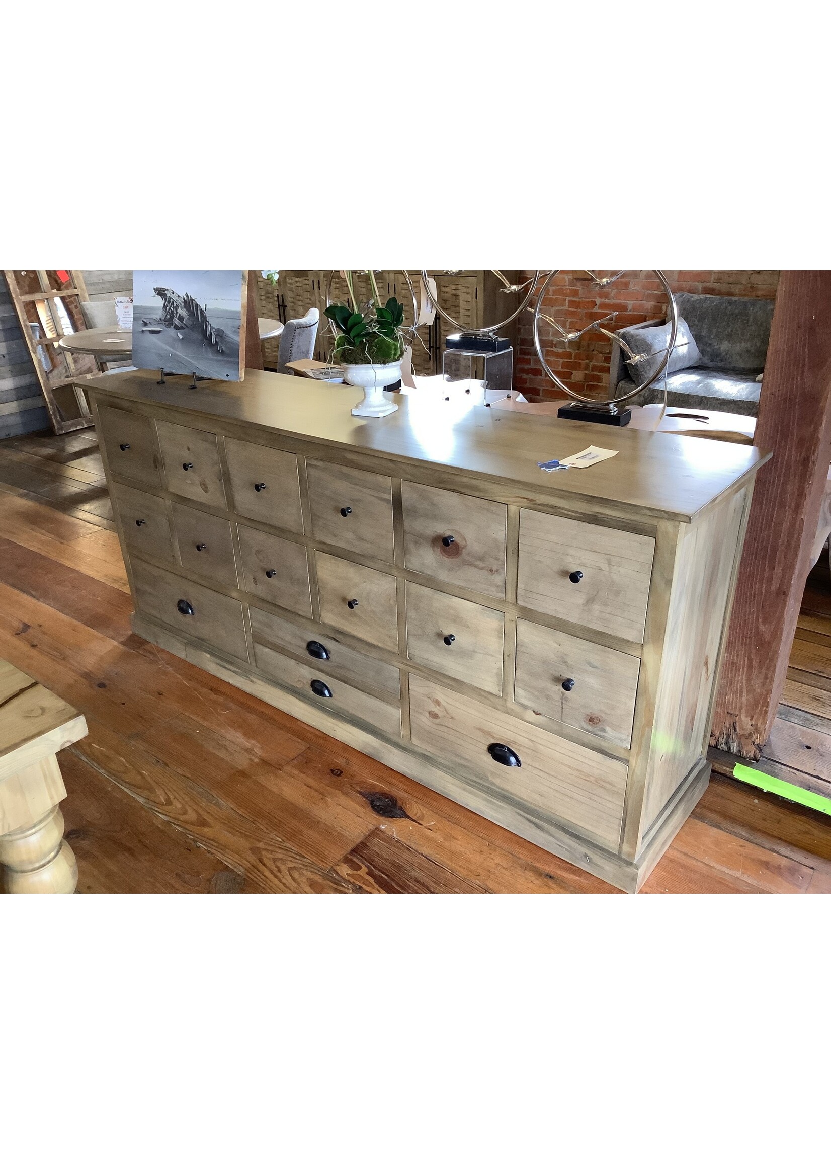 Iron Butterfly  Imports Dresser 16 Drawer 78 x 18 x 38