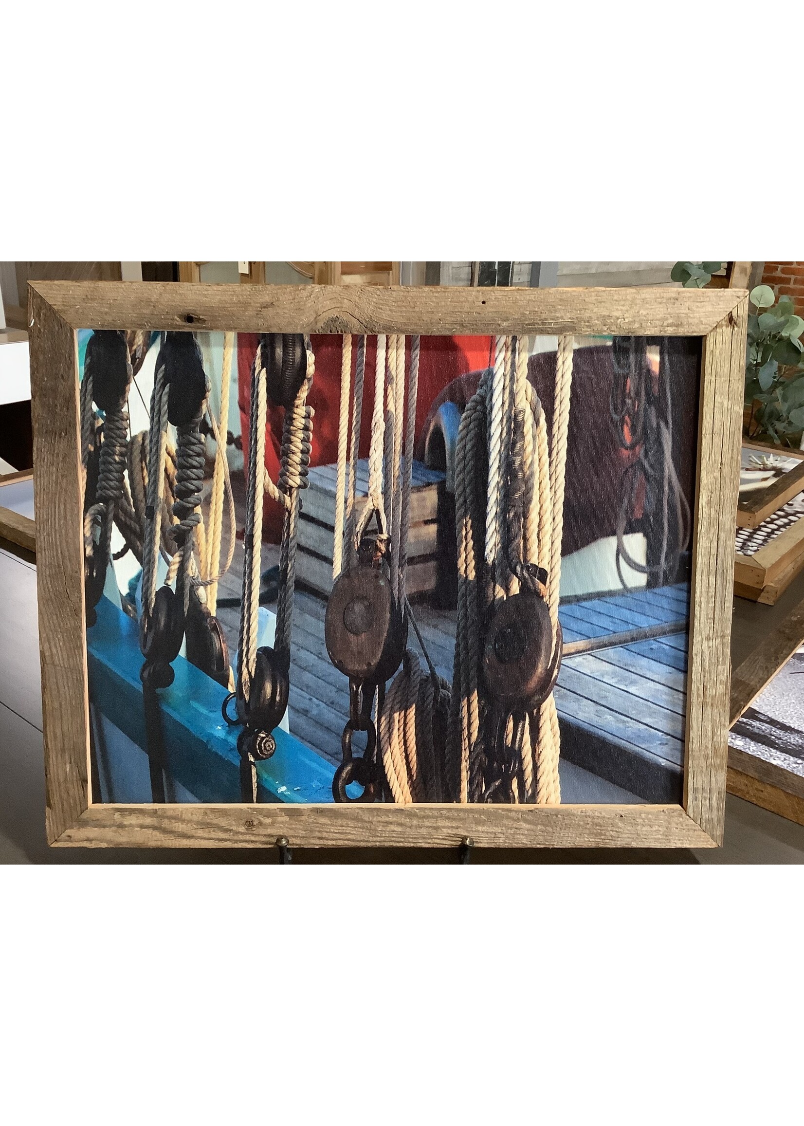 Old Wood Delaware OW Canvas Art - Pulleys 21"x17"