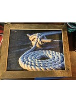 Old Wood Delaware OW Canvas Art - Coiled Rope 15.25x12.25