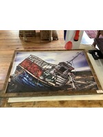 Old Wood Delaware OW Canvas Art -Tugboat Wreck 25x37.5