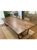 Old Wood Delaware OW Walnut Live Edge  Top Clear 108”x44” NoHo Base Walnut