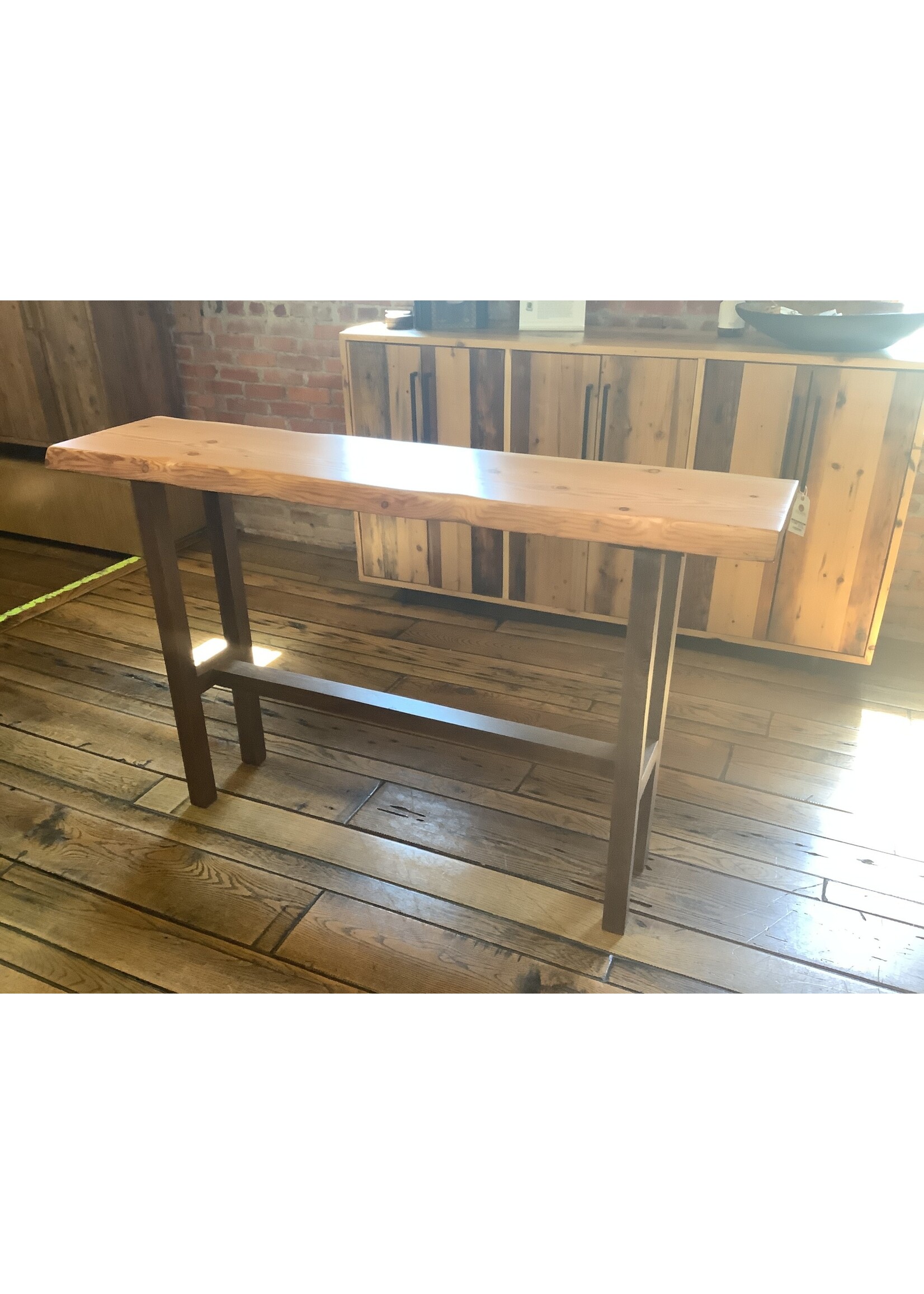 Old Wood Delaware OW Console HP Natural Top WP Base 58 x 14x 36.5”