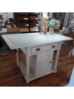 Iron Butterfly Imports Antique White Island 60Wx36Dx39H -AS IS