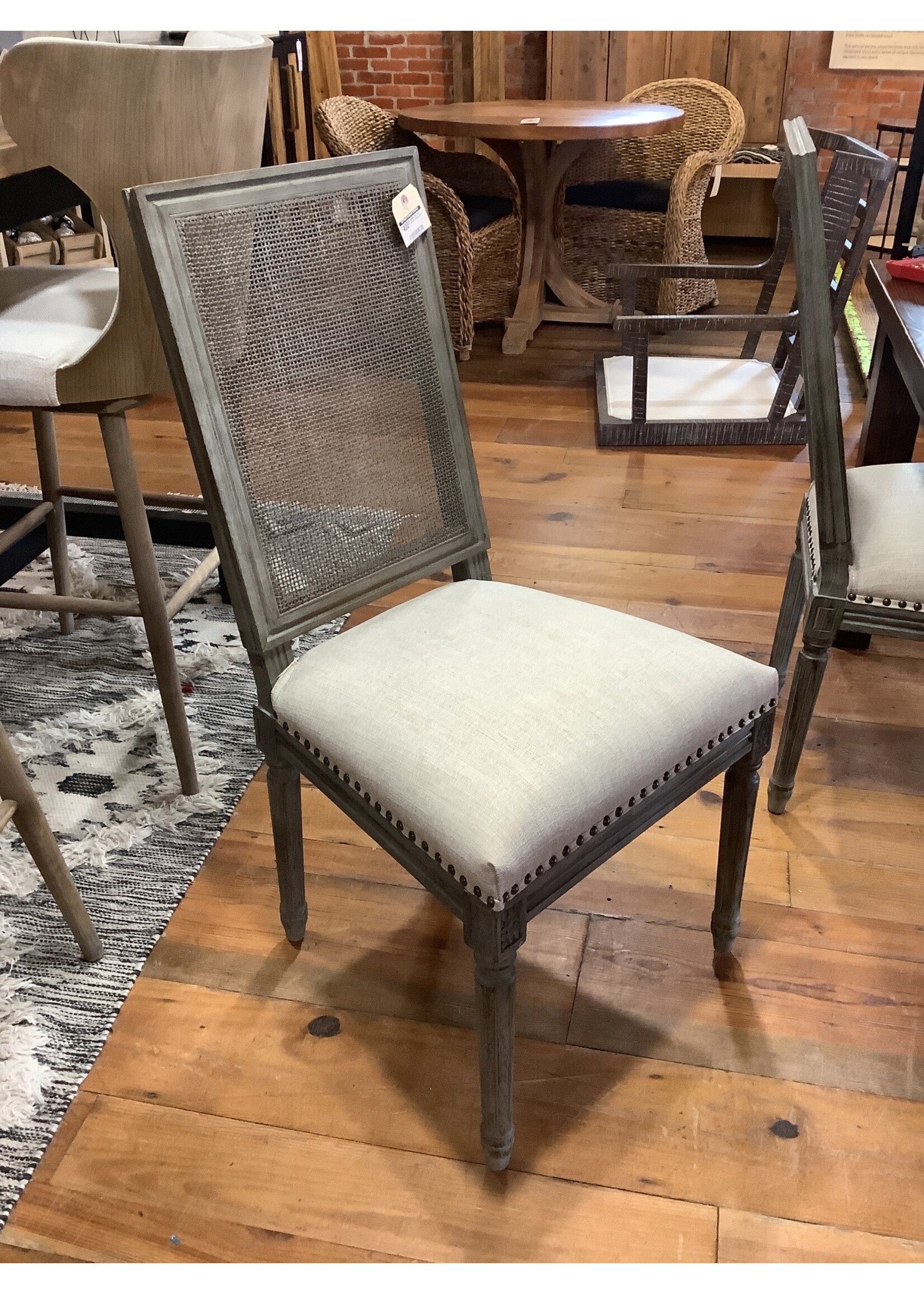 Forty West Designs Maxwell Side Chair w/Cane (French Linen)