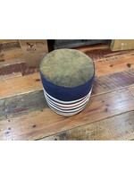 Batela Sea Style Striped Pouf Red, Navy, White