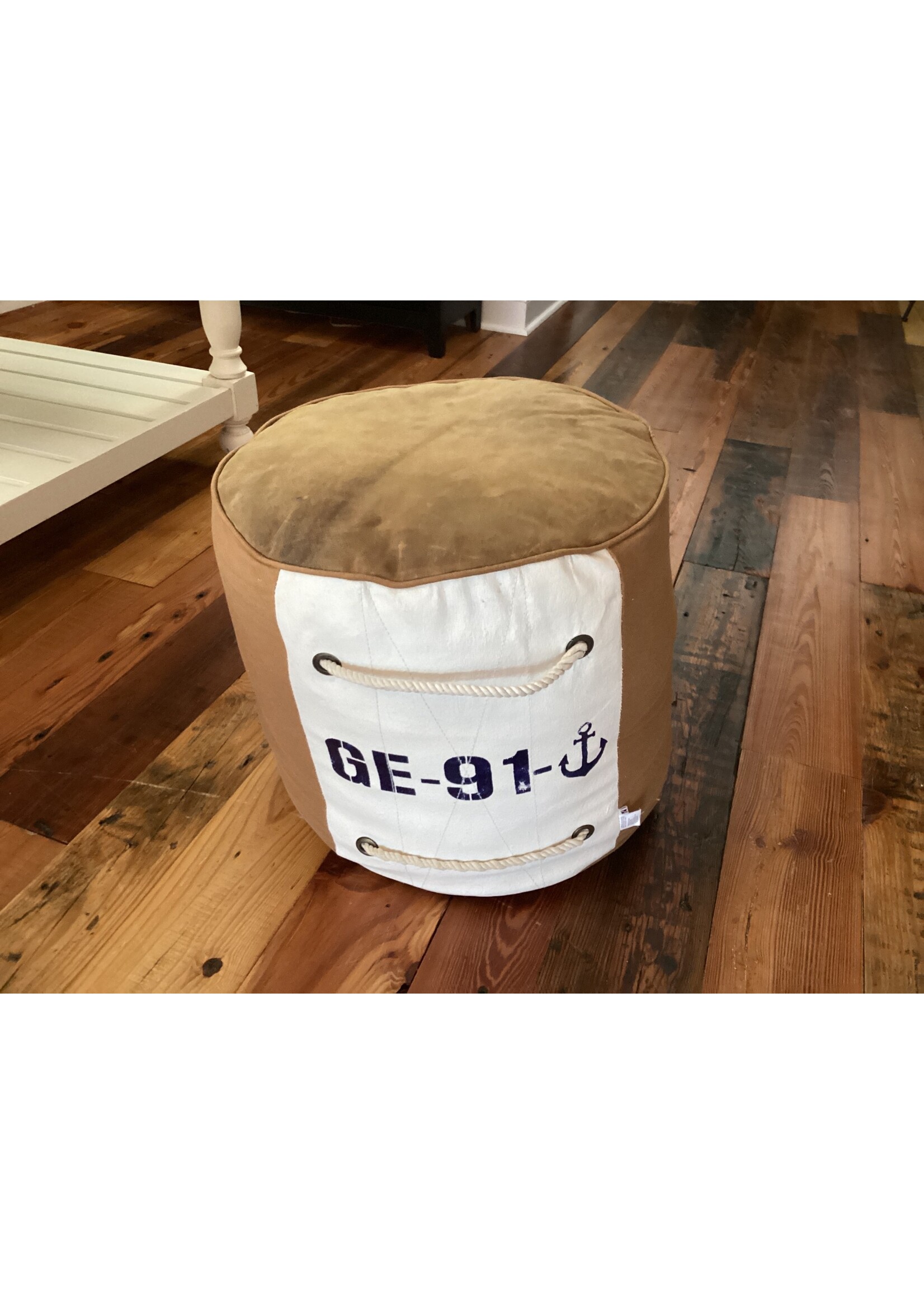 Batela Sea Style Pouf Tan with Rope