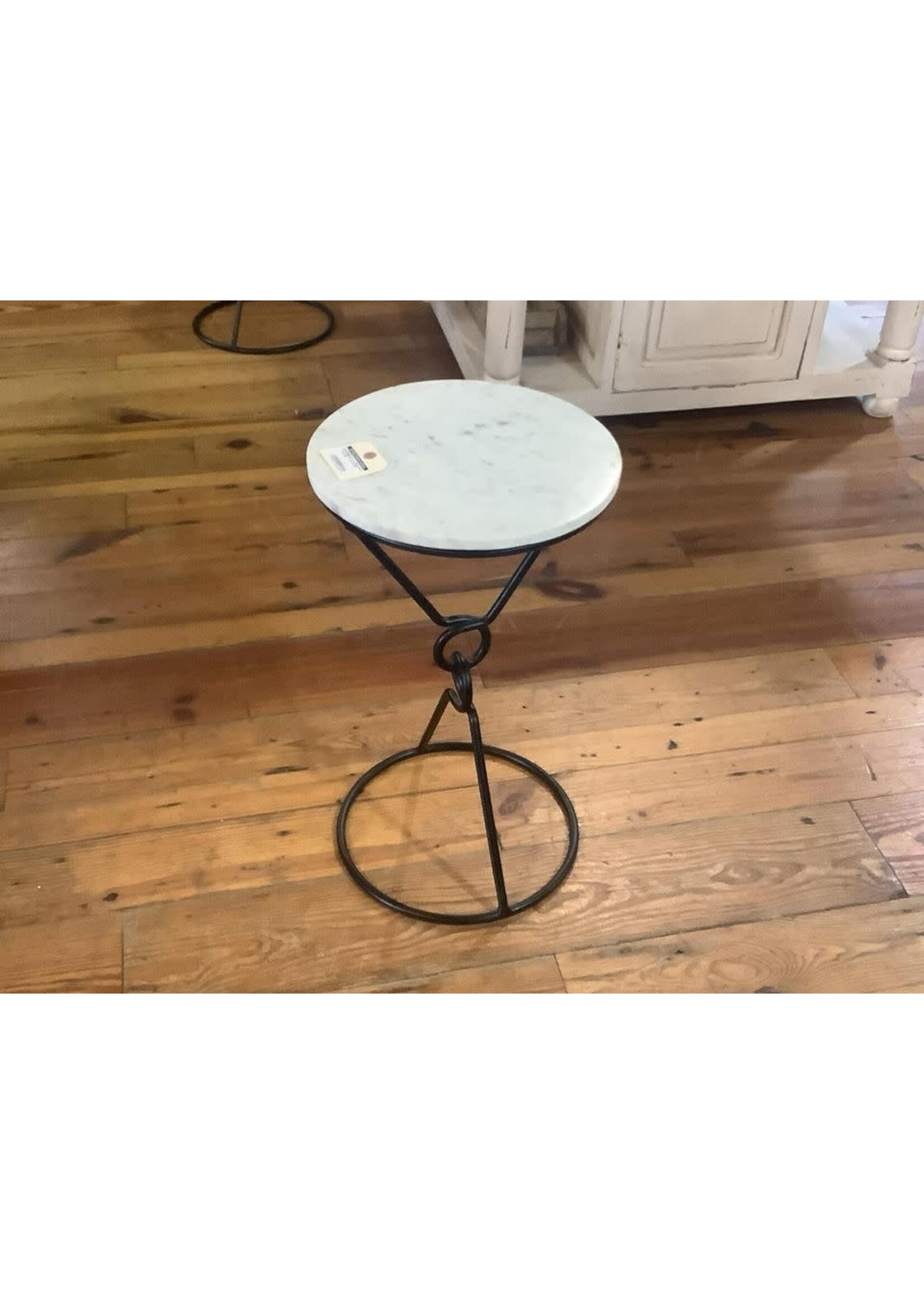 Crestview Collection Iron and Marble Accent Table 13X13X23