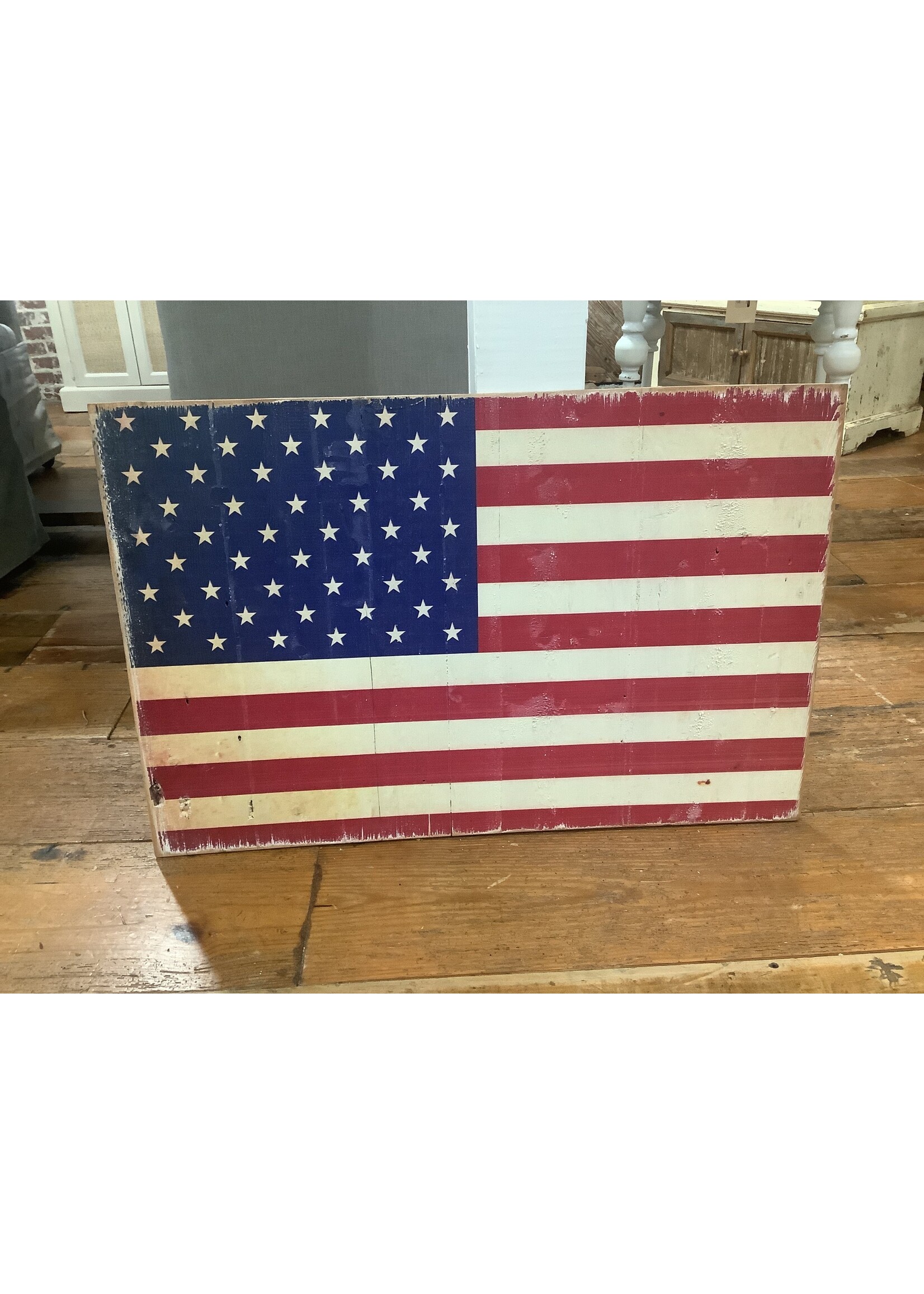 Old Wood Delaware OW Wood Wall Art American Flag 24x36