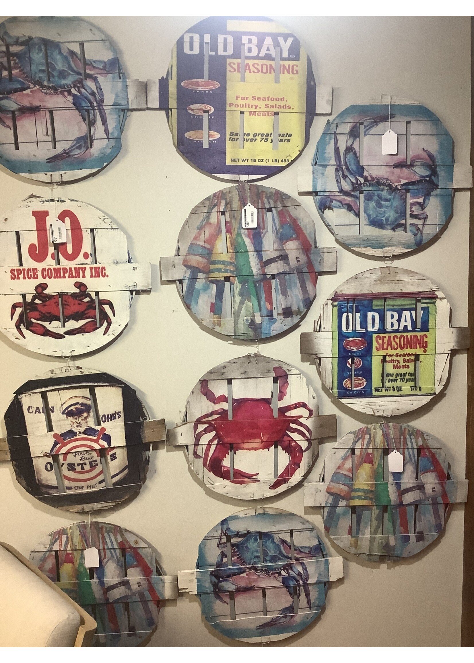 Old Wood Delaware OW Crab Lids