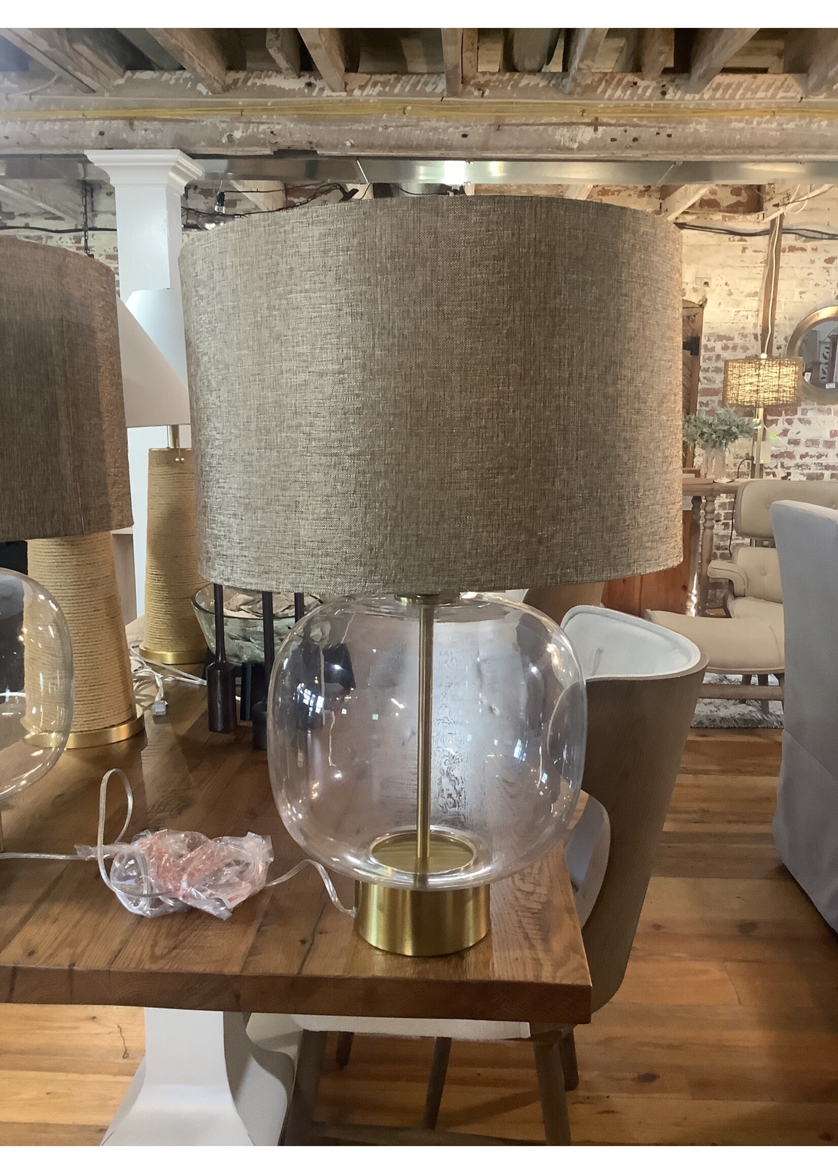 Crestview Collection Glass Table Lamp 28.25"H