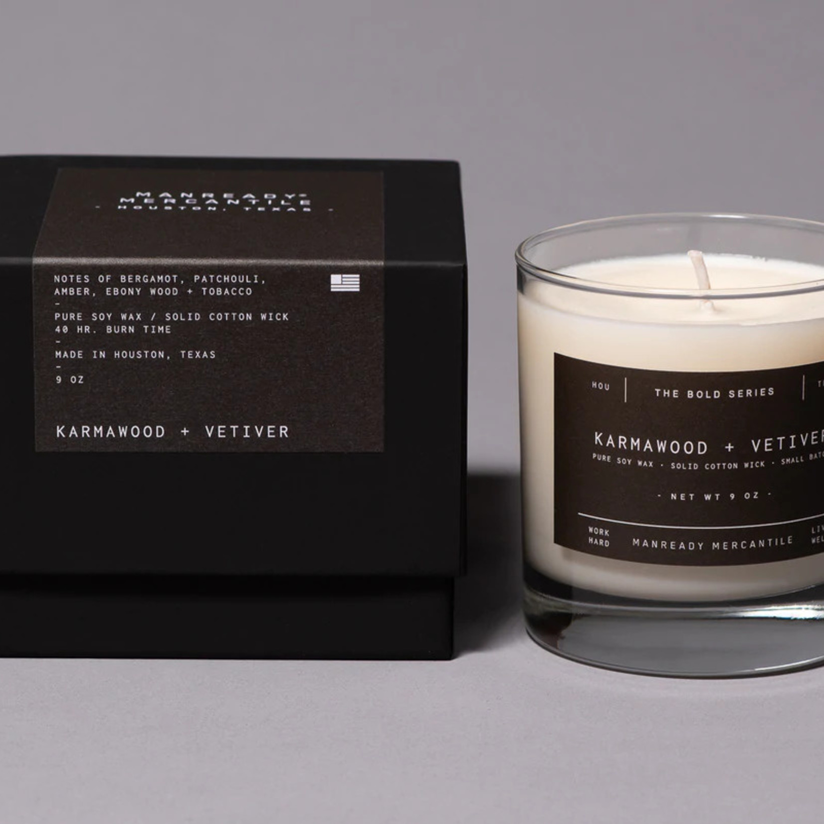 Manready The Bold Series Soy Candle| Karmawood + Vetiver