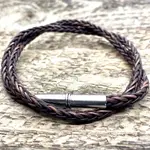 Tres Cuervo Tres Cuervos Flint Silver Bracelet Brown L Limited Supply