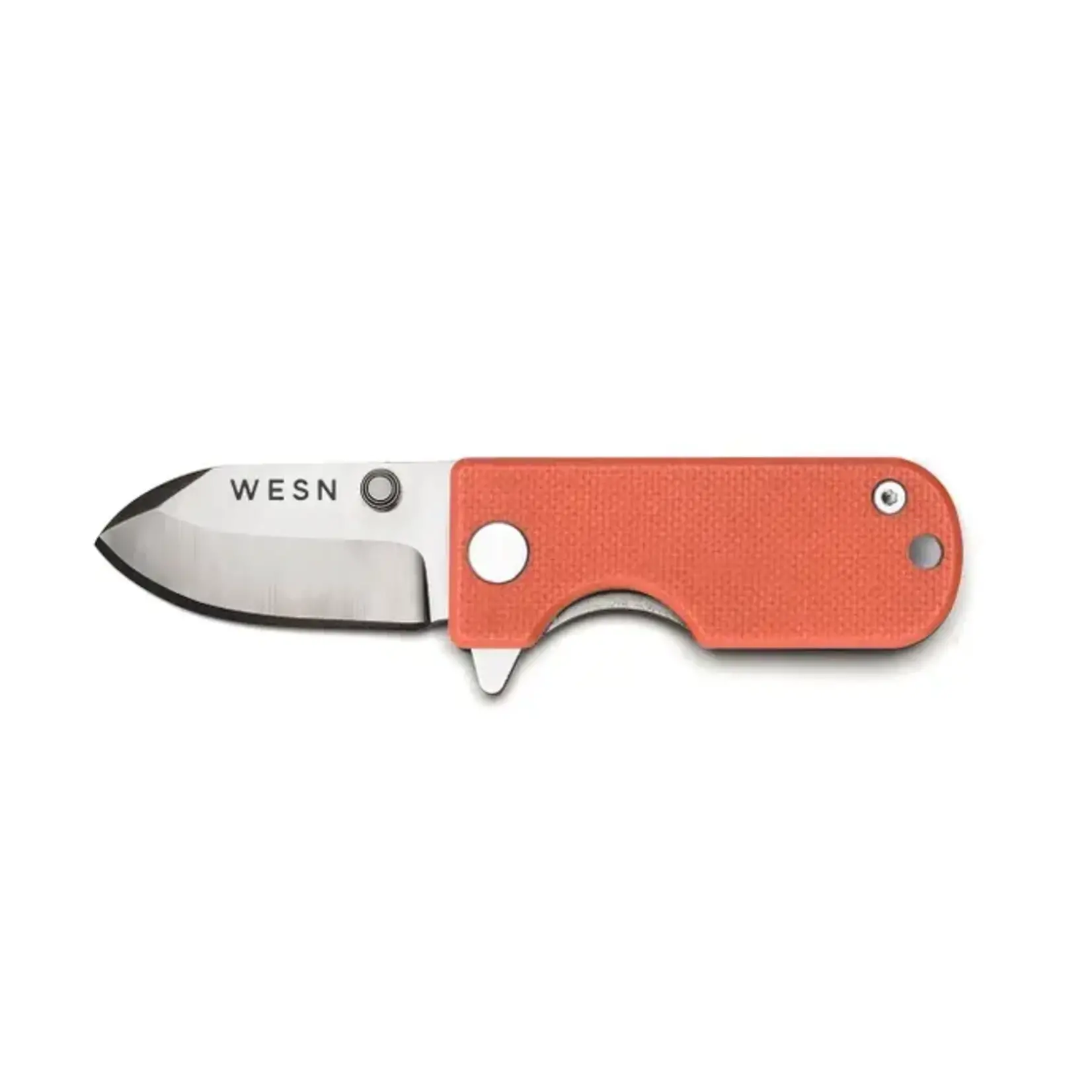 WESN The Microblade - Salmon G10 x Titanium