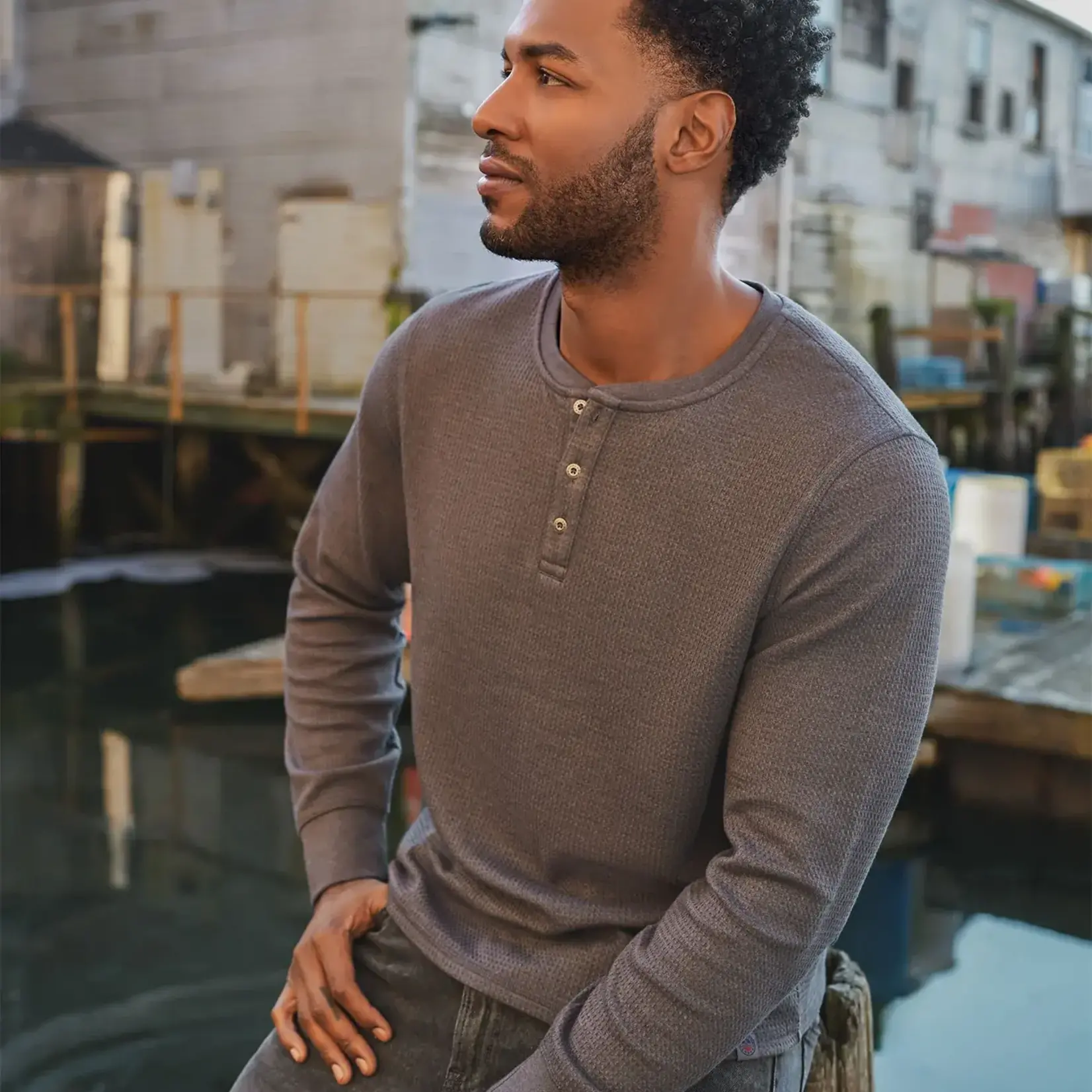 Flag and Anthem Chatsworth LS Soft Waffle Henley