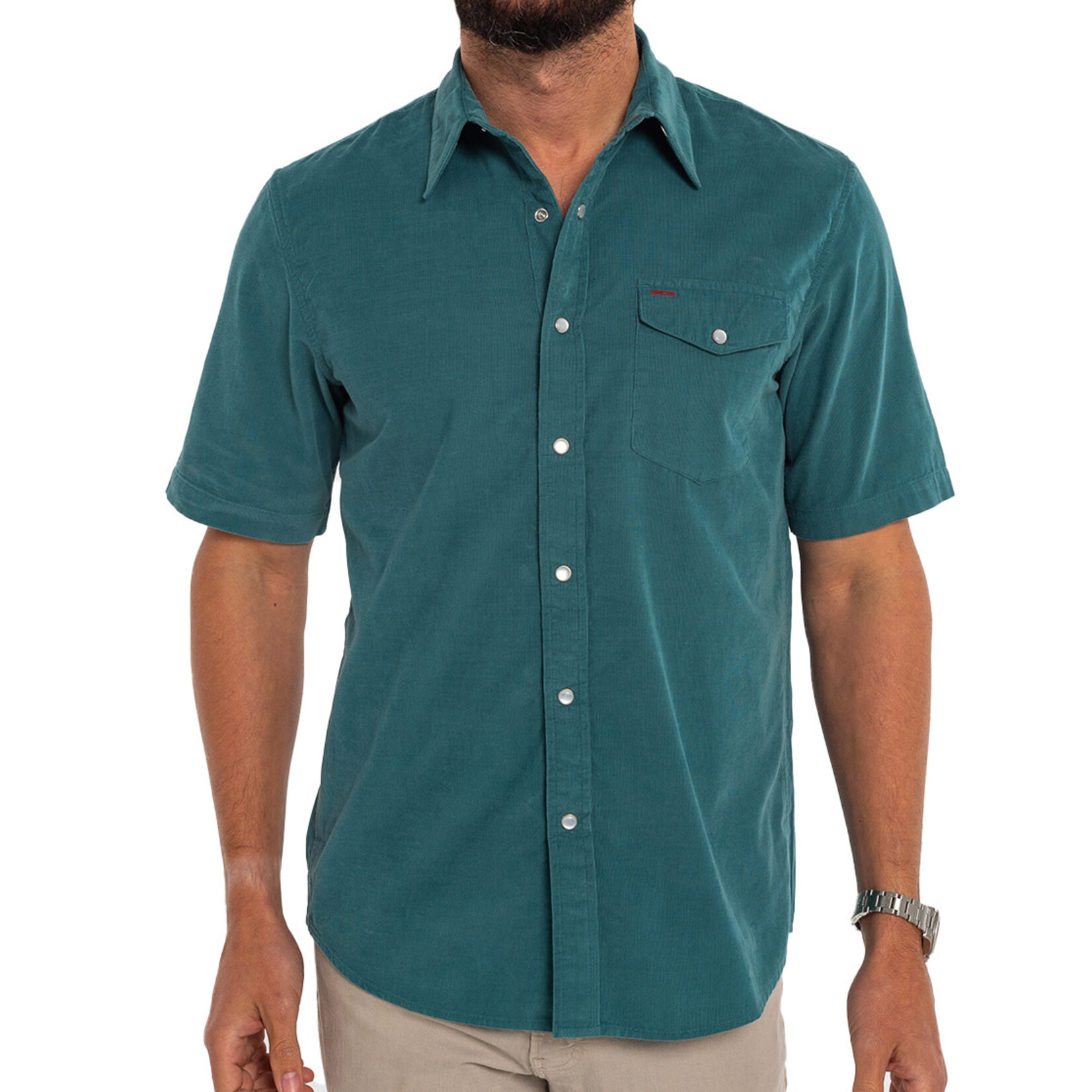 Criquet Short Sleeve Corduroy Button-Down