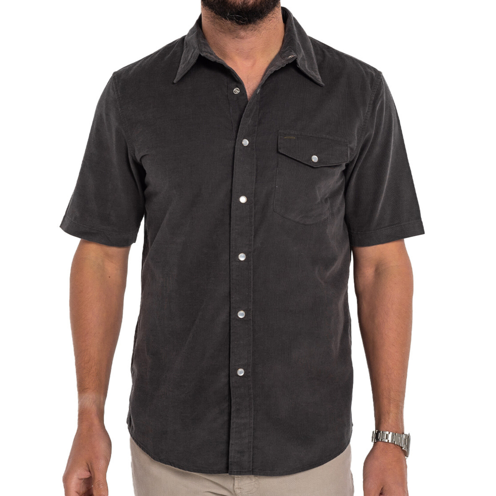 Criquet Short Sleeve Corduroy Button-Down