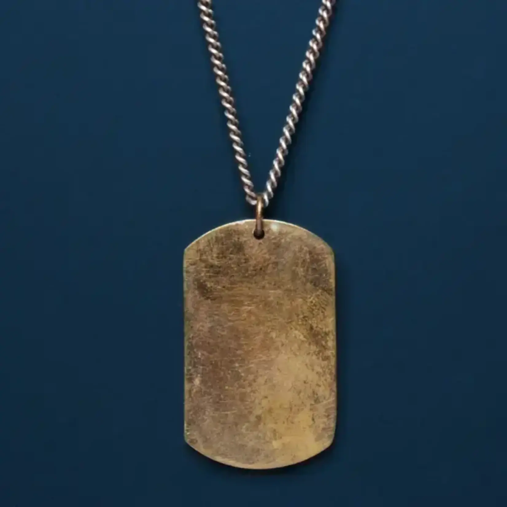 We Are All Smith 24" Large Bronze Dog Tag Necklace