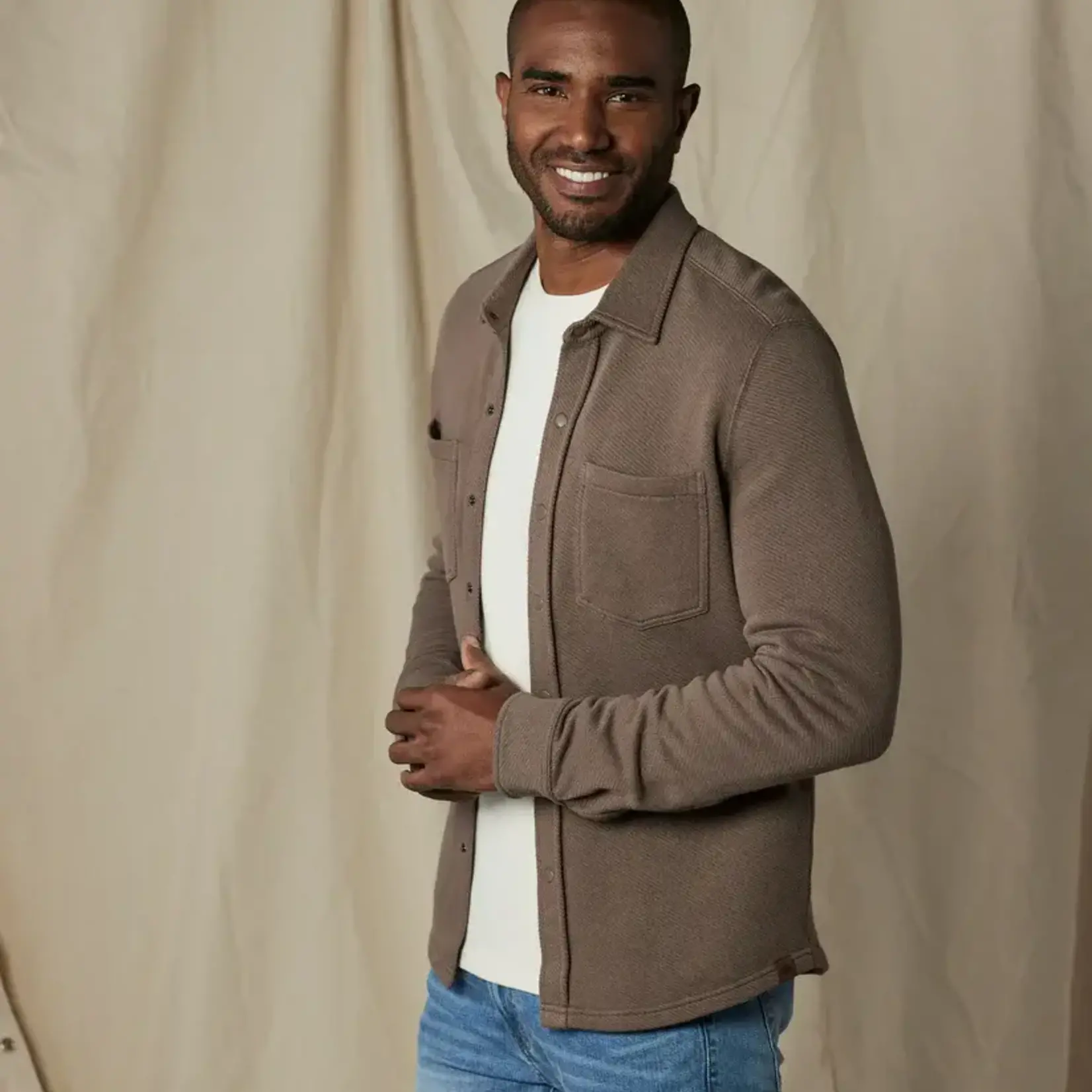 The Normal Brand Looped Terry Button Up