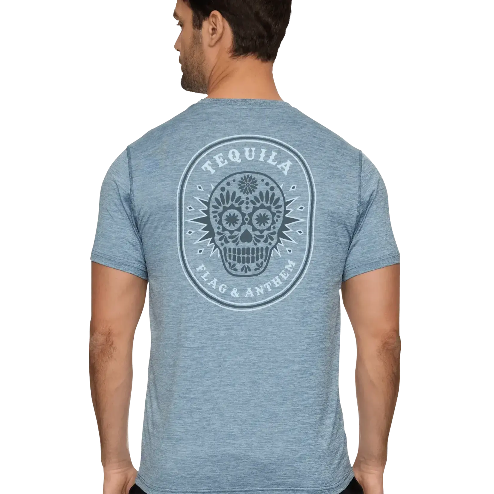 Flag and Anthem Spiked Sugar Skull Tequila SS Performance Tee