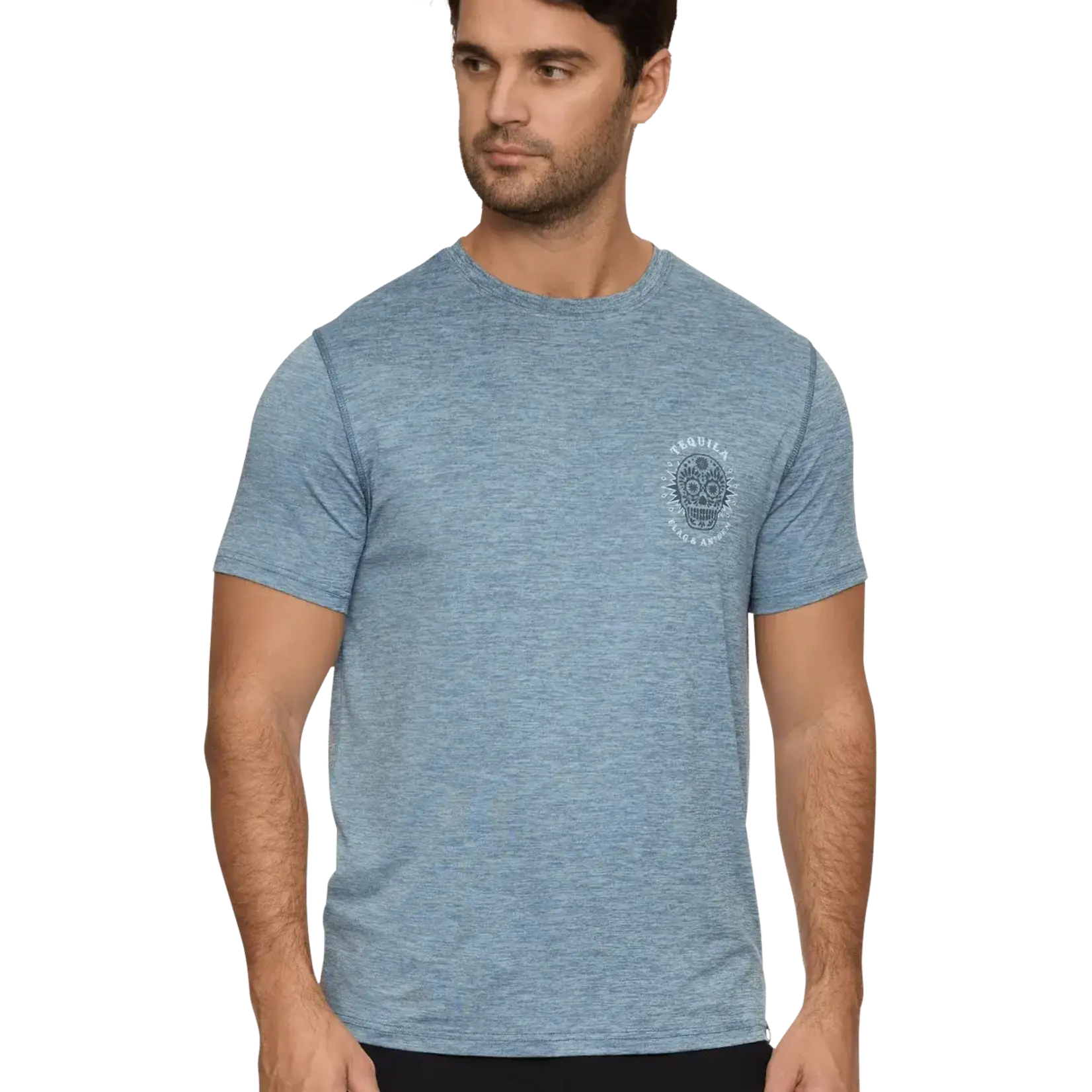 Flag and Anthem Spiked Sugar Skull Tequila SS Performance Tee