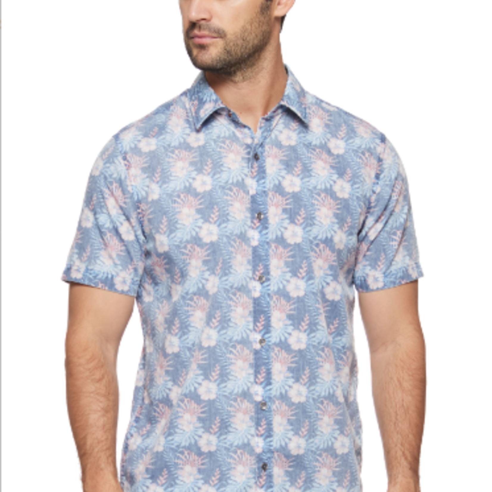 Flag and Anthem Puckett SS Vintage Soft Hibiscus Print Shirt