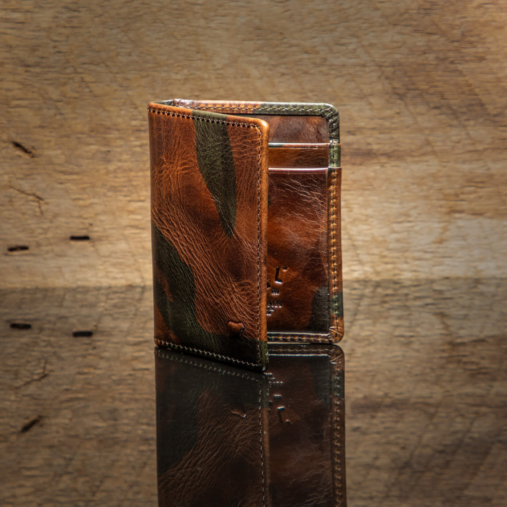 Will Leather Goods Military Green Front Pocket Wallet