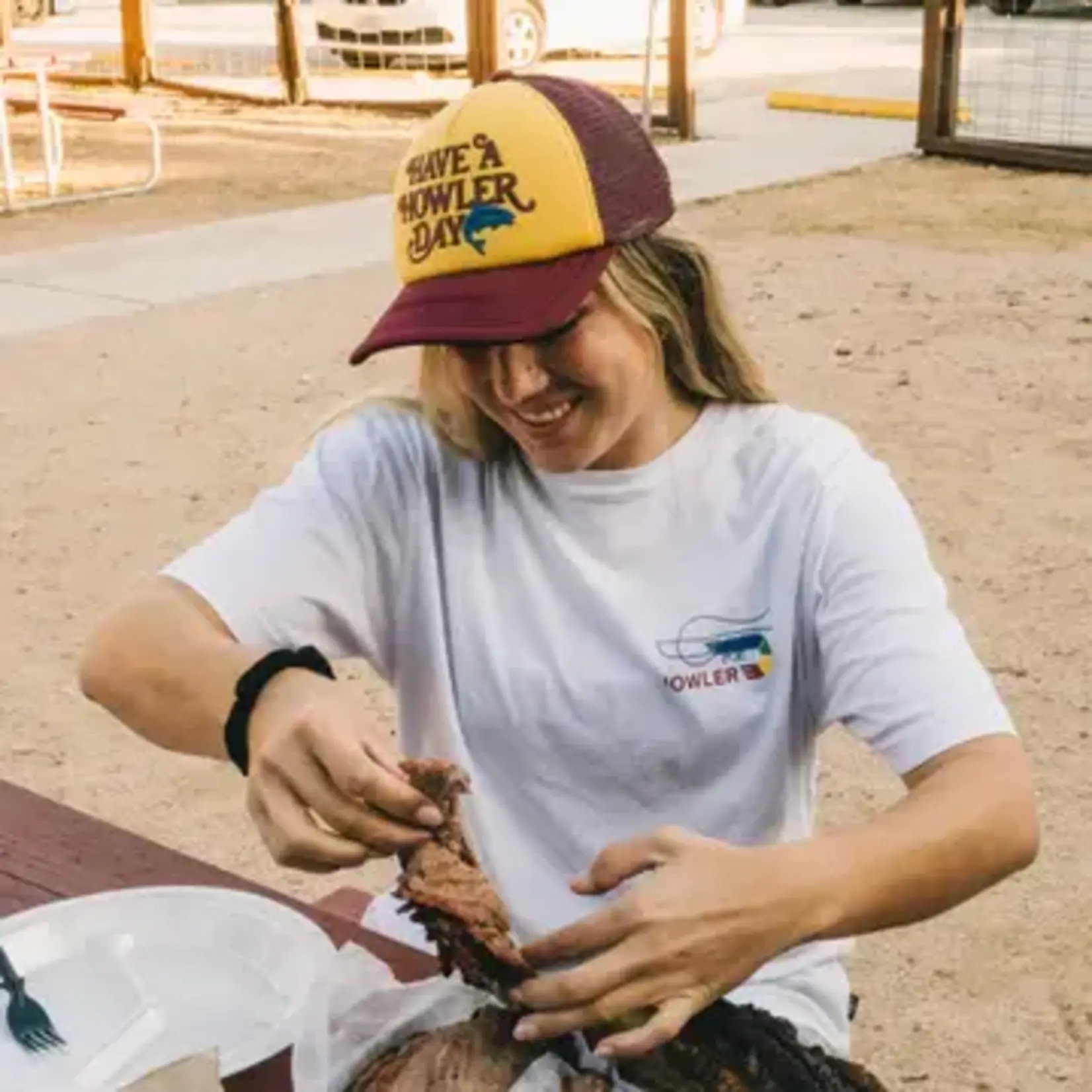 Howler Bros. Howler Bros Foam Dome: Have a Howler Day: Gold/Maroon