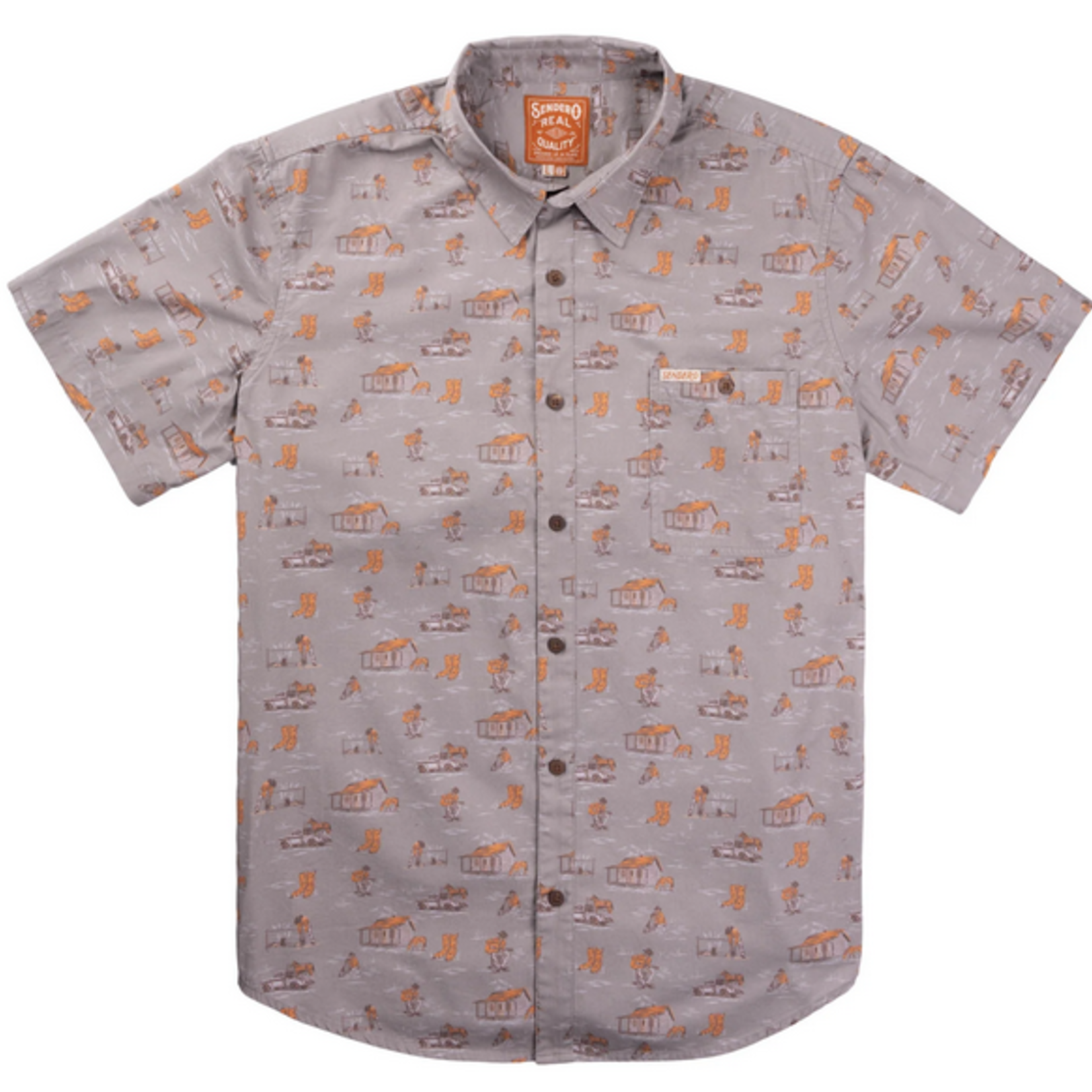 Sendero Provisions City Slicker Short Sleeve Gray: Sendero