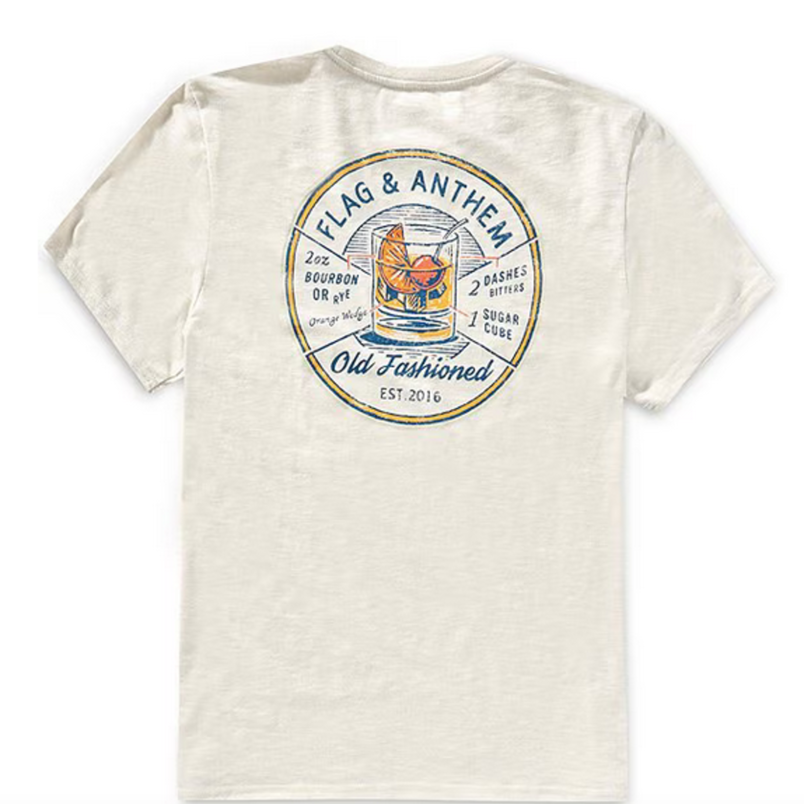 Flag and Anthem Old Fashion Slub Tee-Vintage White: Flag & Anthem