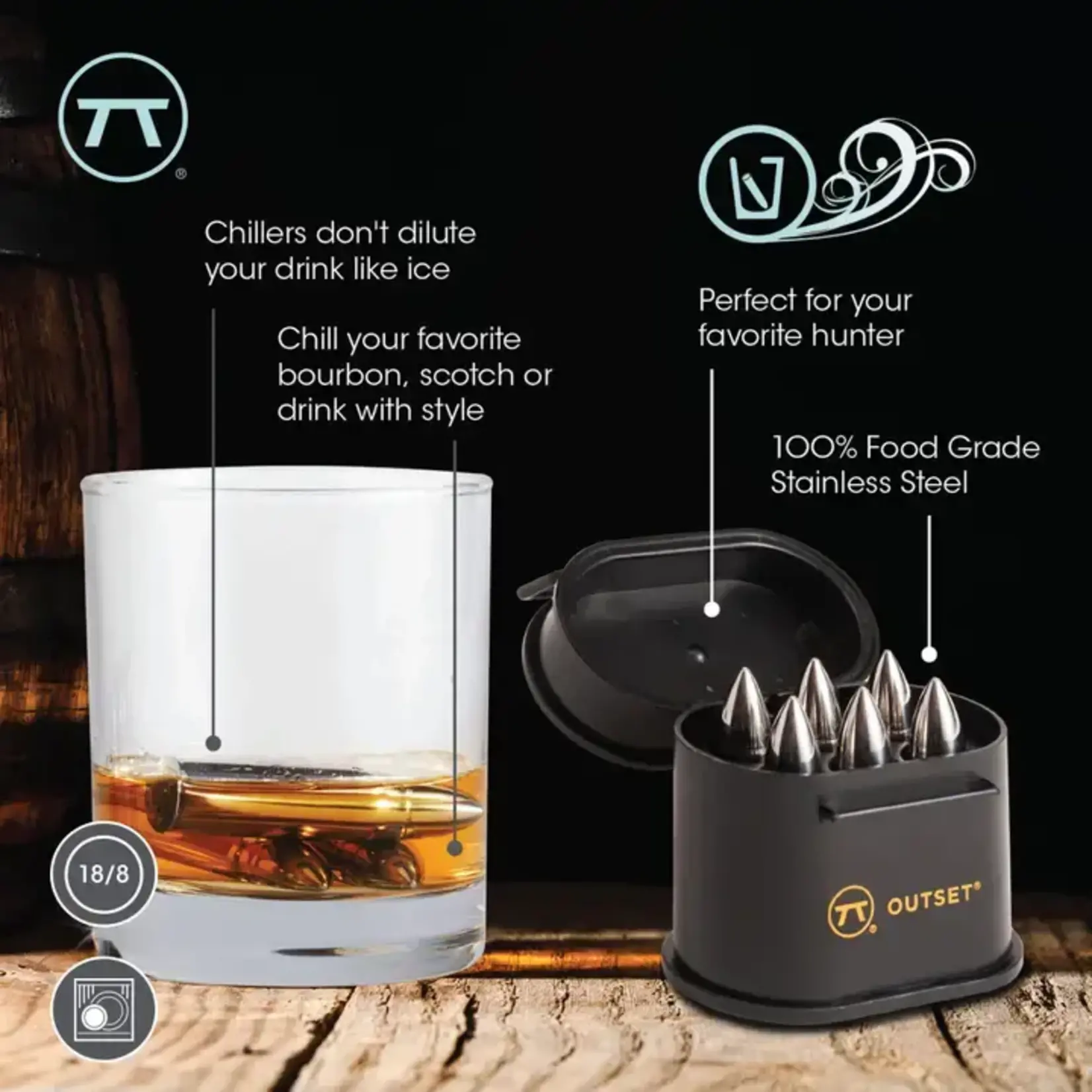 Fox Run - Outset Outset Bullet Whiskey Chillers