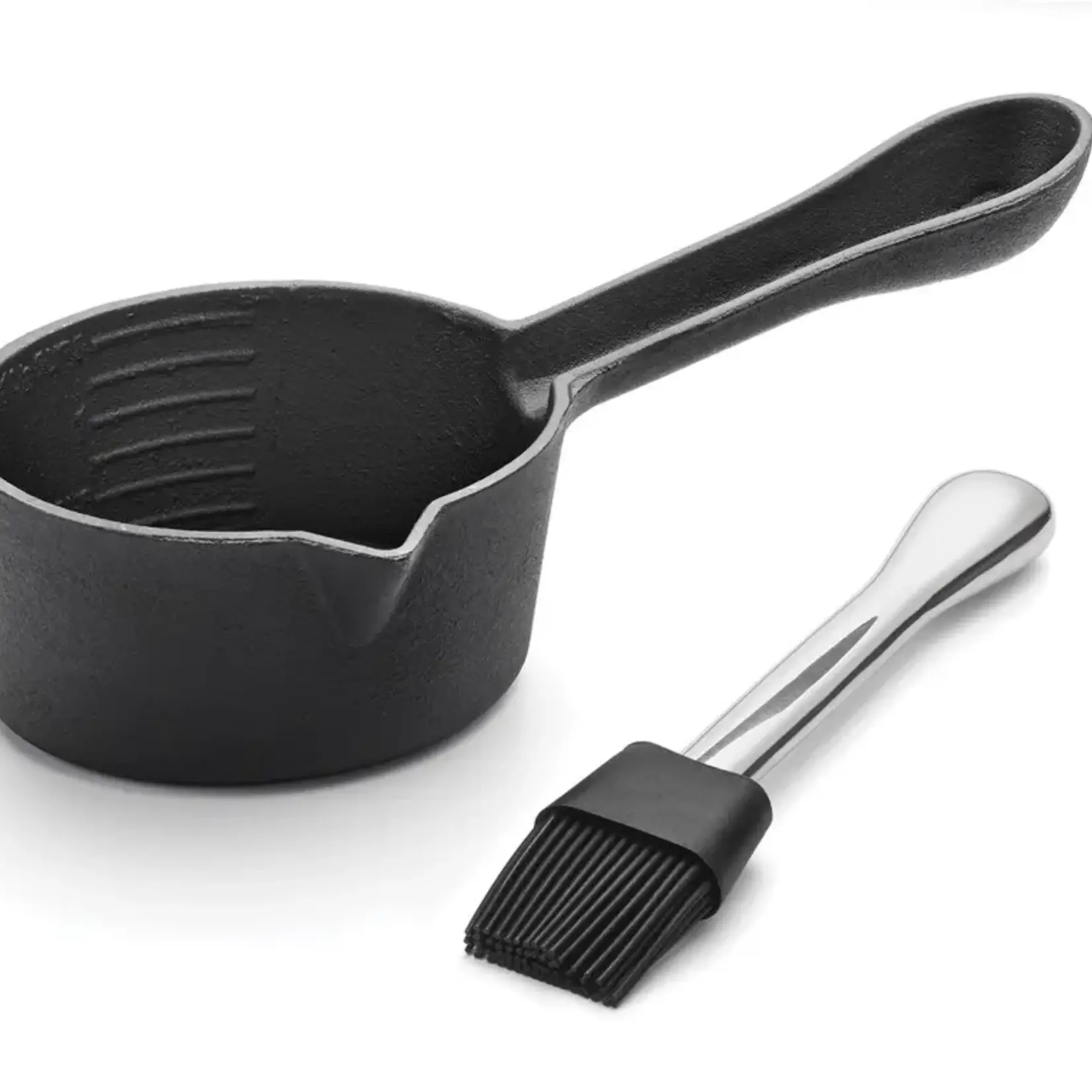 Fox Run - Outset Oustet Cast Iron Sauce Pot with Basting Brush