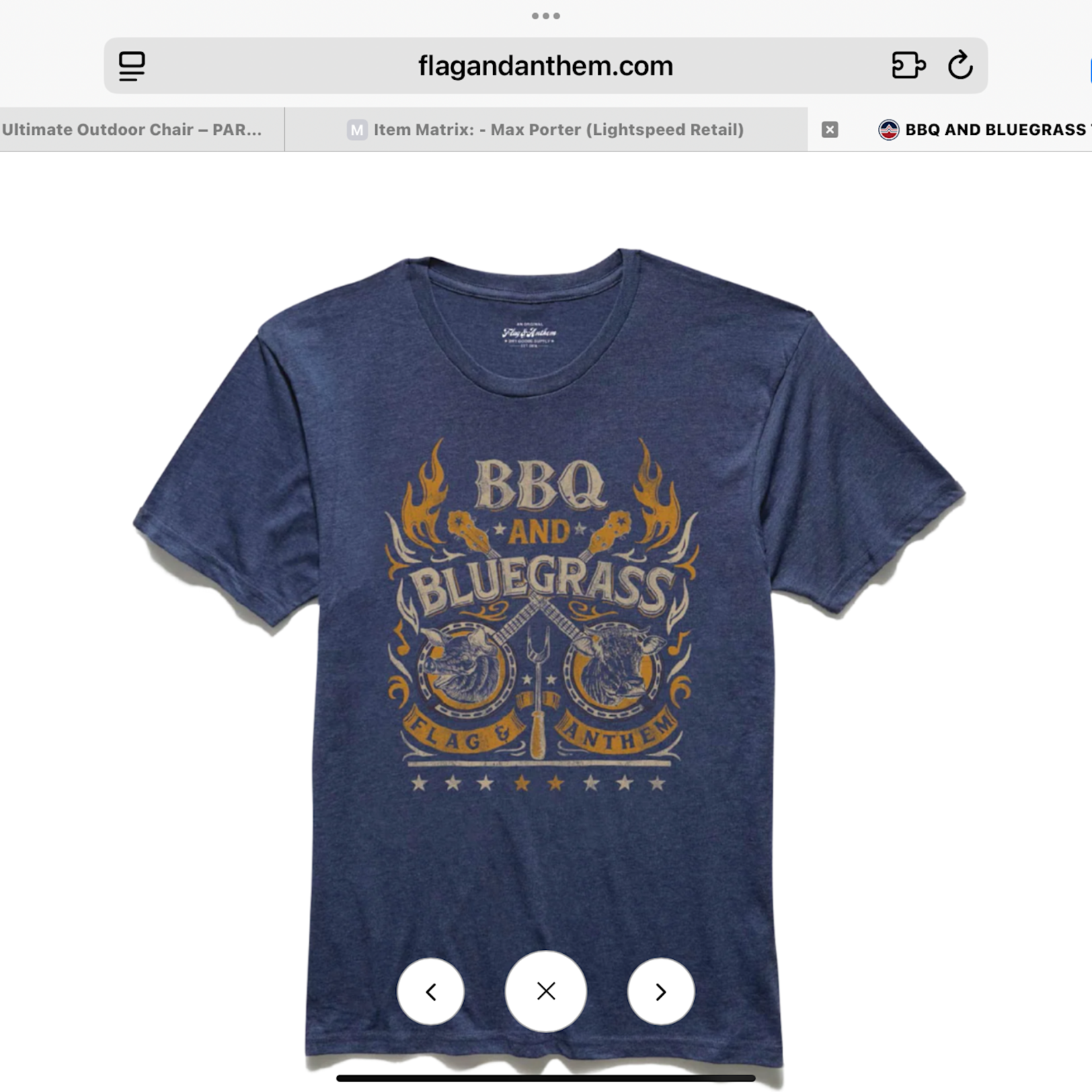 Flag and Anthem BBQ and Bluegrass Tee