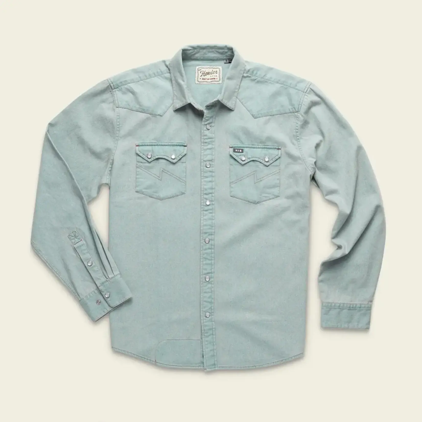 Howler Bros. Dust Up Denim Snapshirt - LIGHT WASH