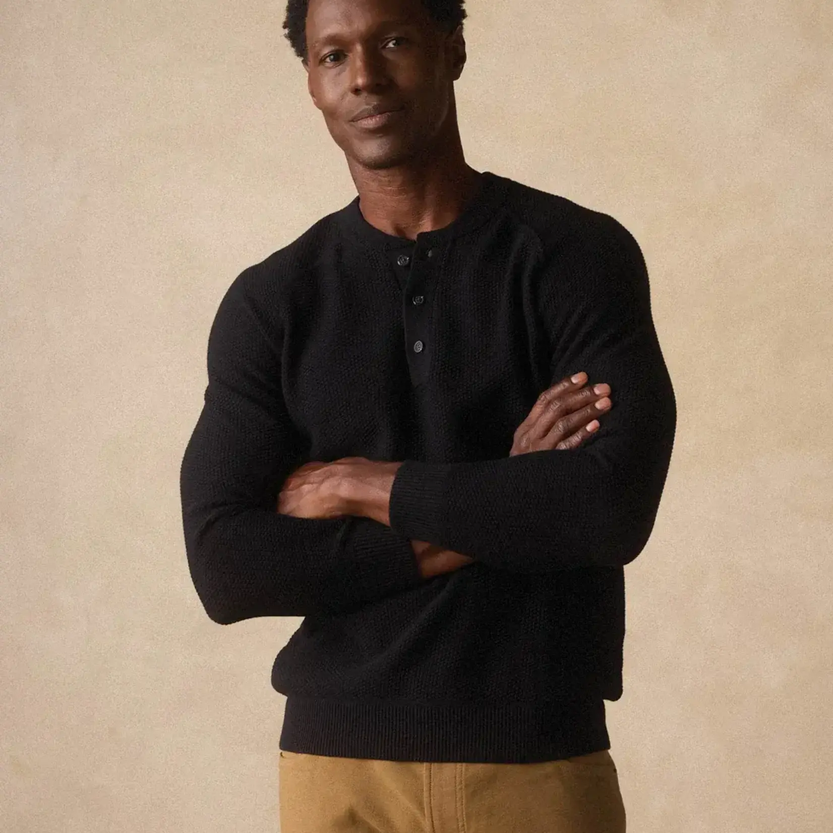 The Normal Brand COOLMAX Textured Sweater Henley