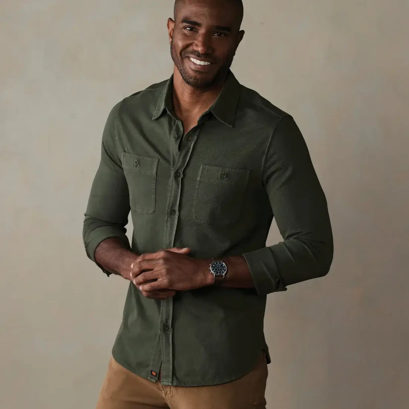 The Normal Brand Lennox Jersey Button Up