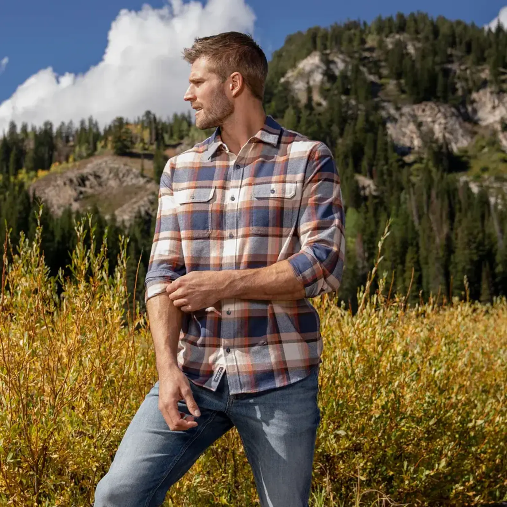 Flag and Anthem Peters LS Flannel Button Down