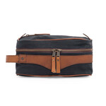 Mission Mercantile Campaign Waxed Canvas Square Shave Kit - Hickory and Navy