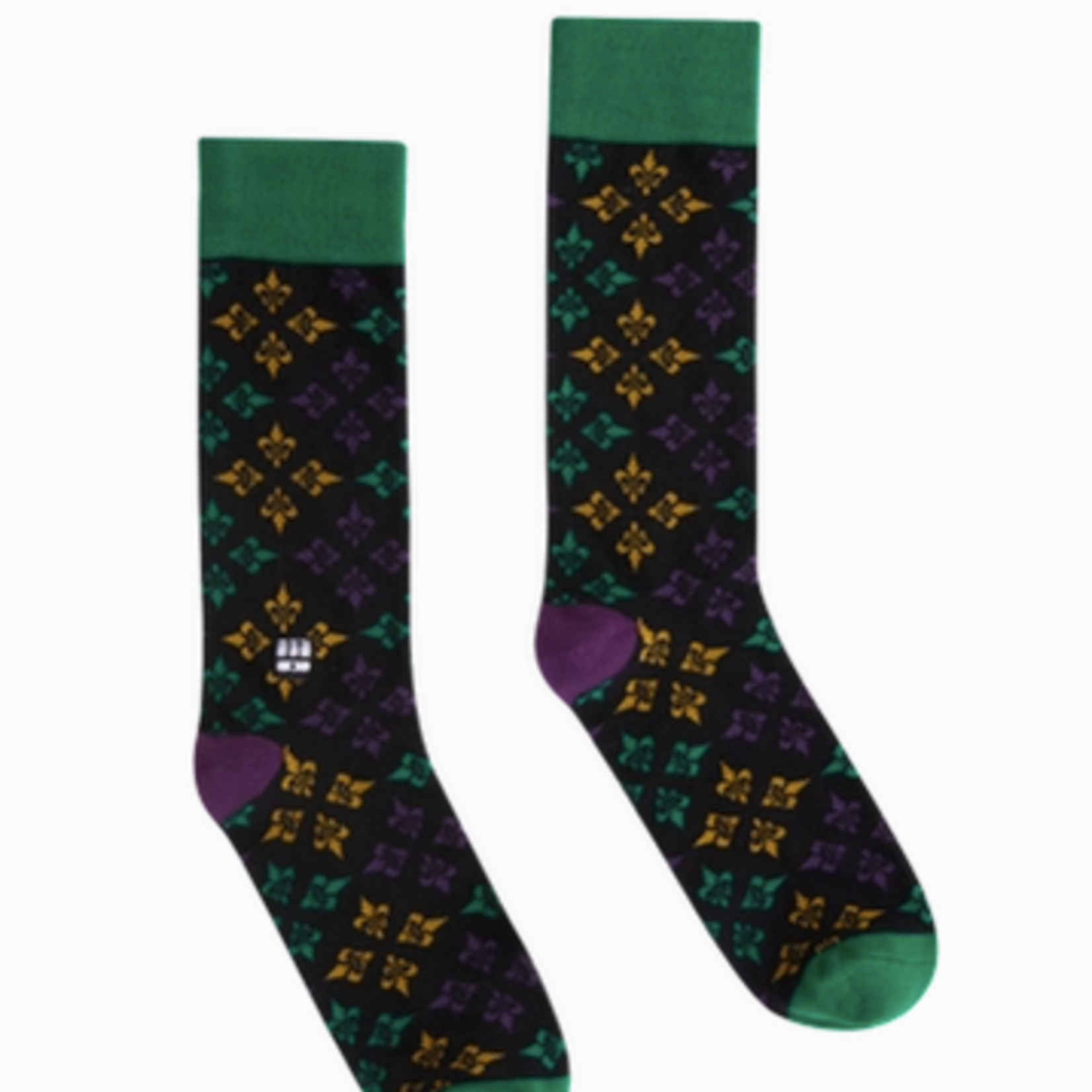 Bonfolk Mardi Gras Fleur De Lis Socks