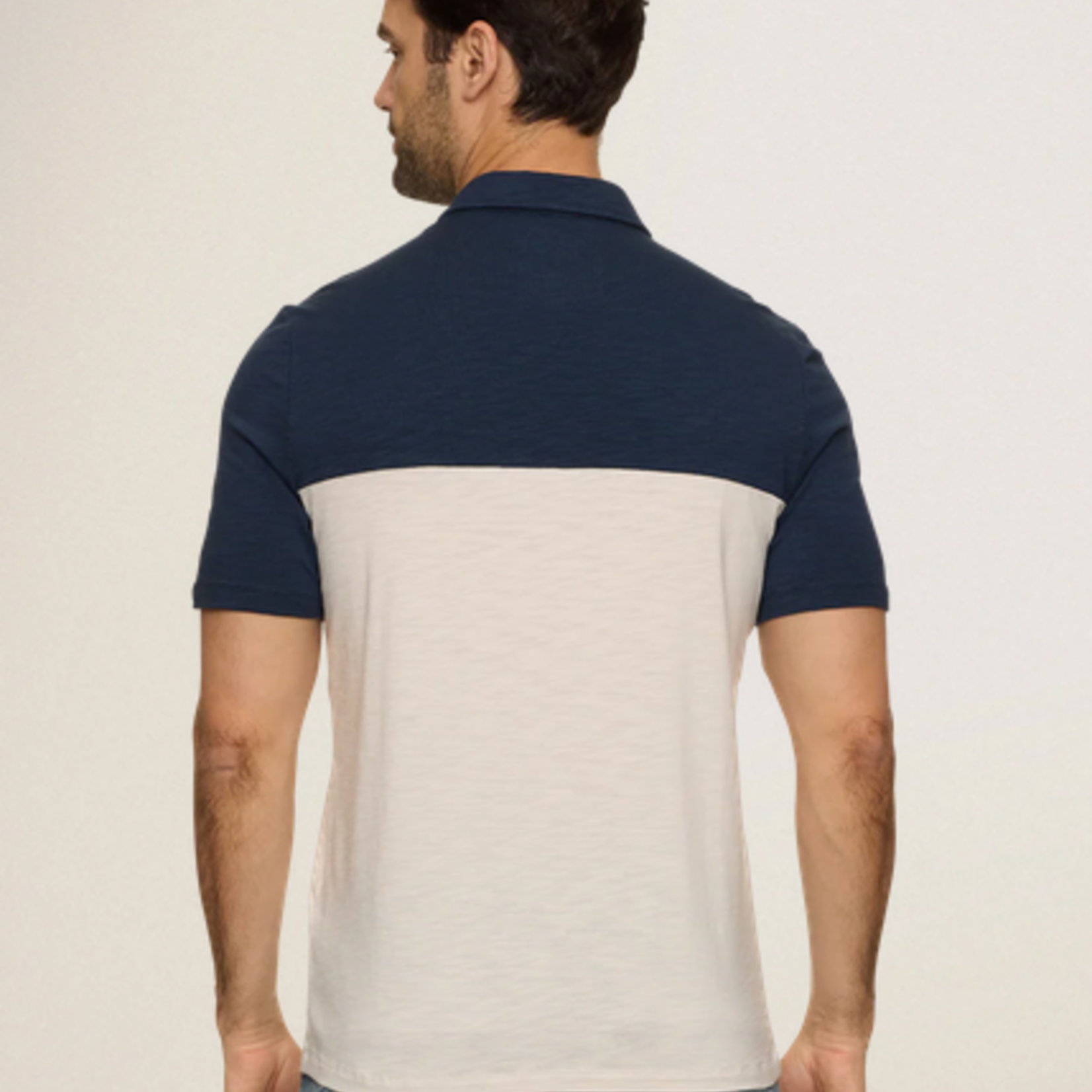 Flag and Anthem Ruskin SS Chest Stripe Slub Polo