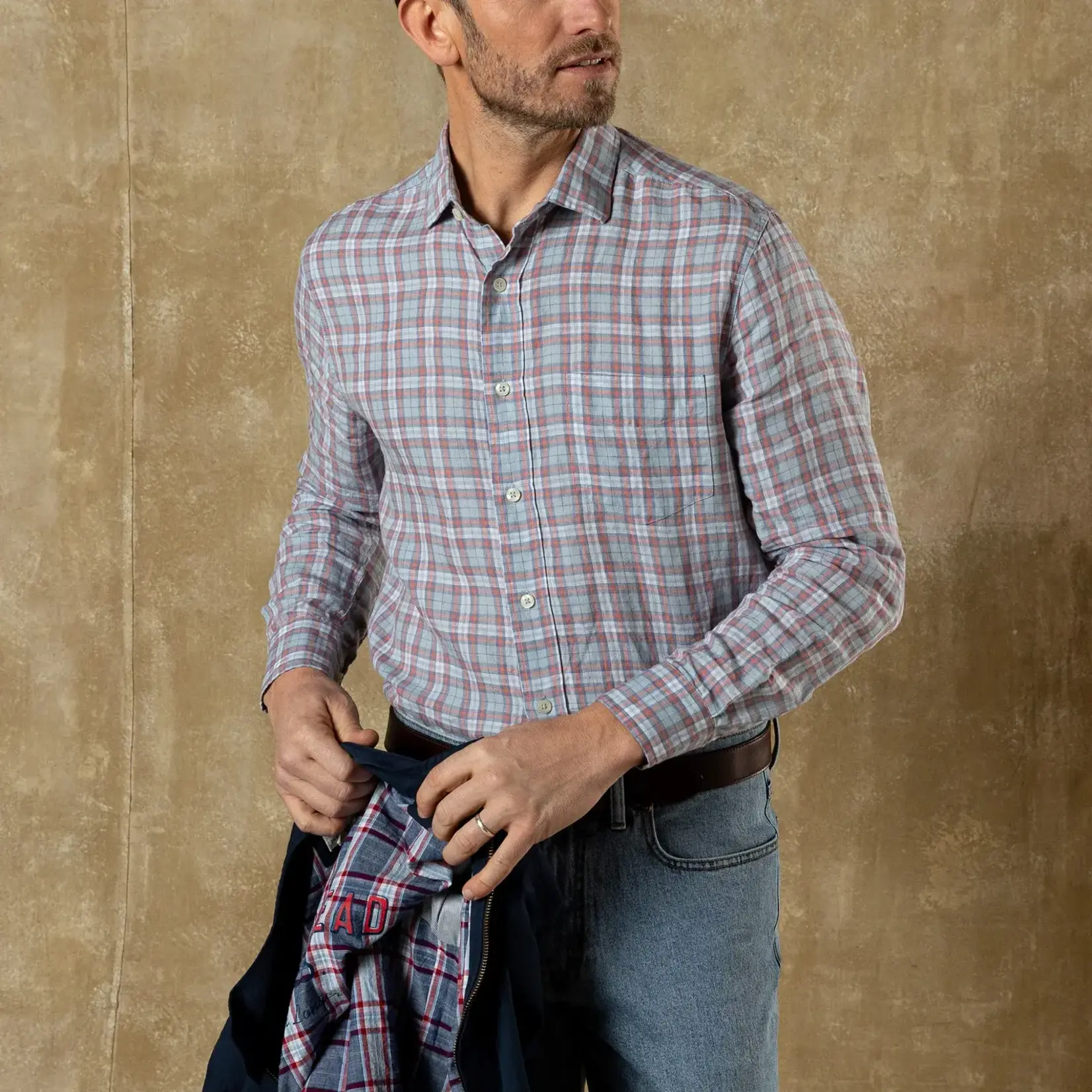 Duck Head LS Linen Poplin Sport Shirt