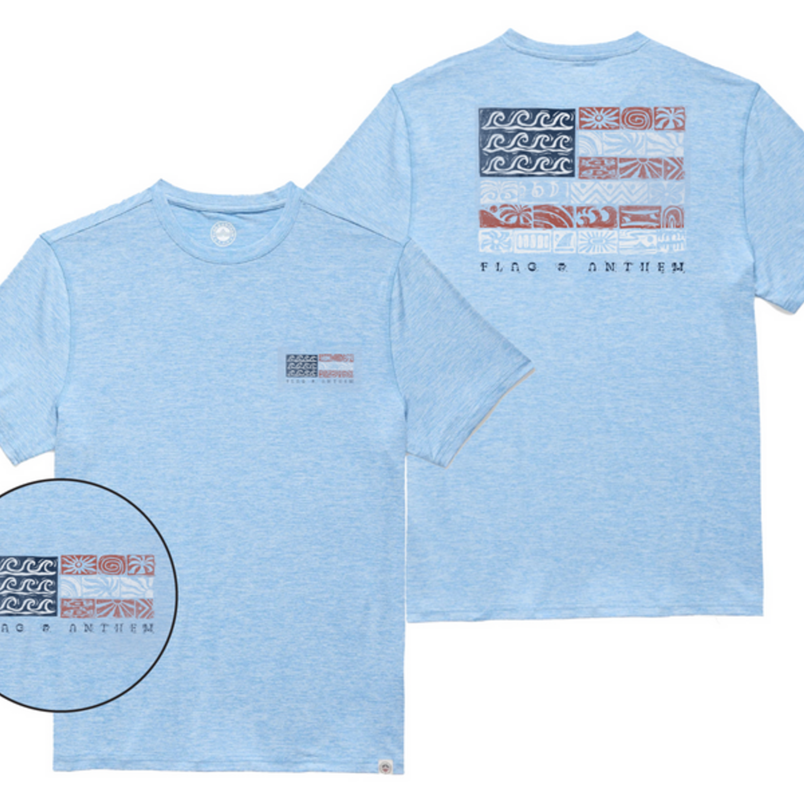 Flag and Anthem Americana Coastal Flag Performance SS Tee
