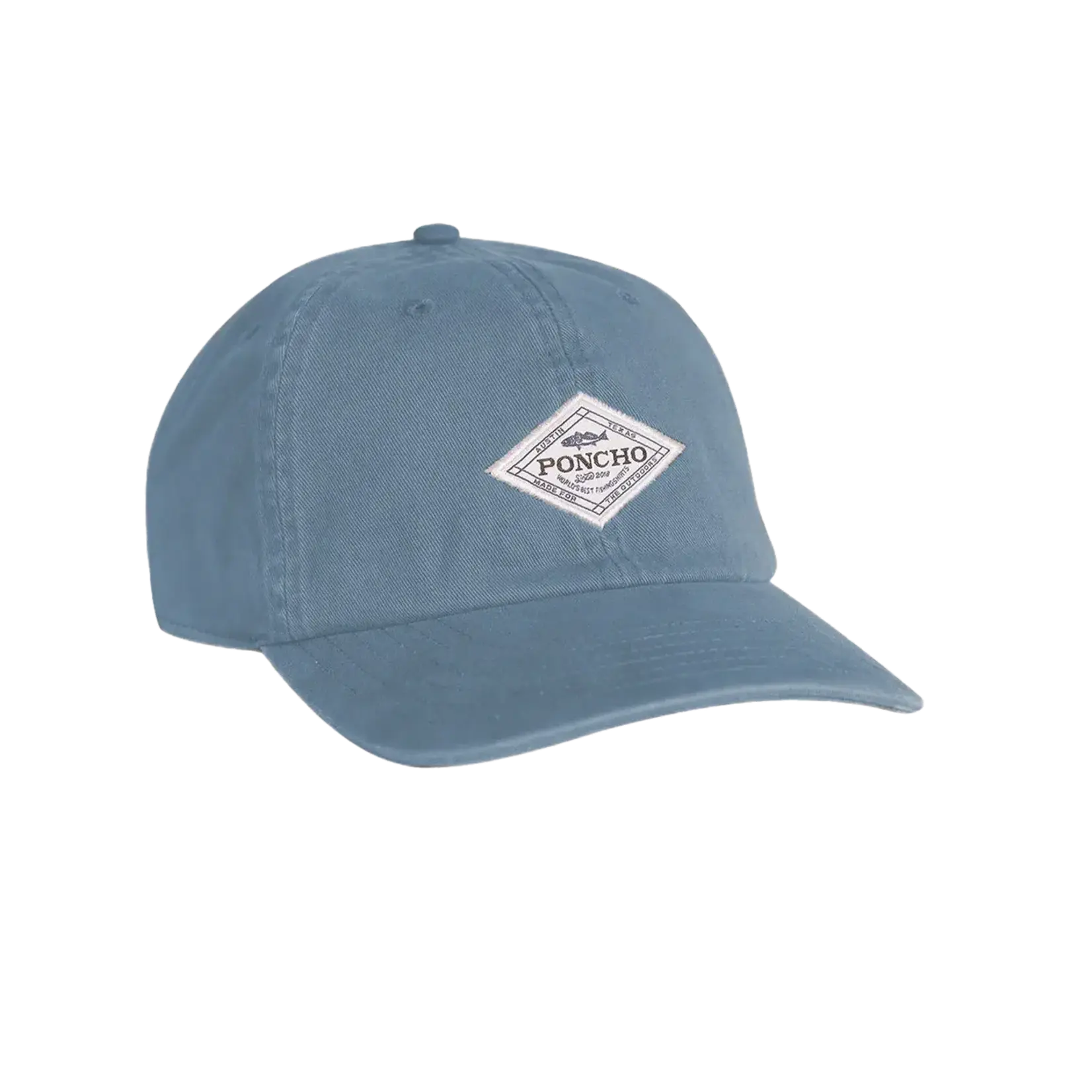 Poncho Outdoors Lake Blue Diamond Patch Hat