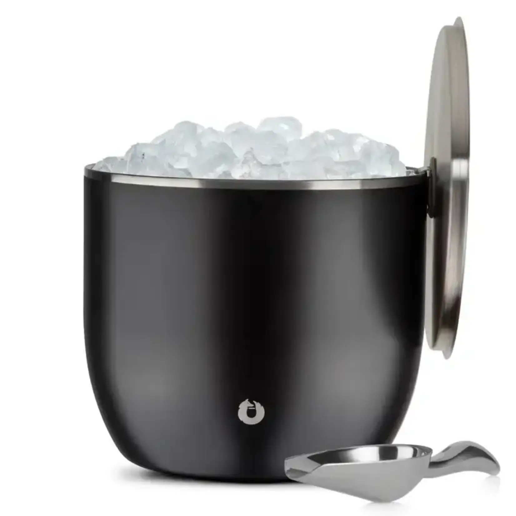 Snowfox Stainless Steel XL Ice Bucket with Lid & Ice Scoop