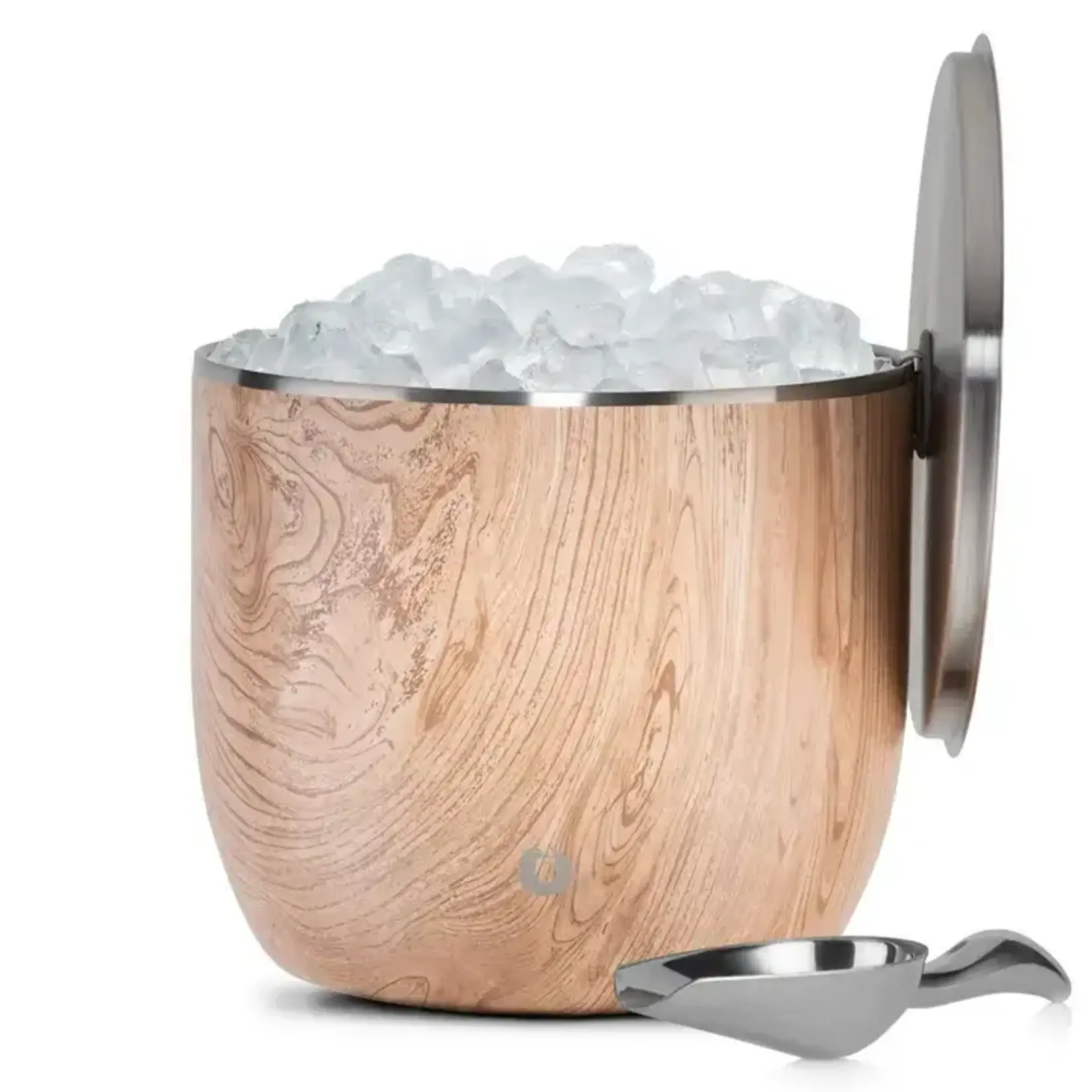 Snowfox Stainless Steel XL Ice Bucket with Lid & Ice Scoop