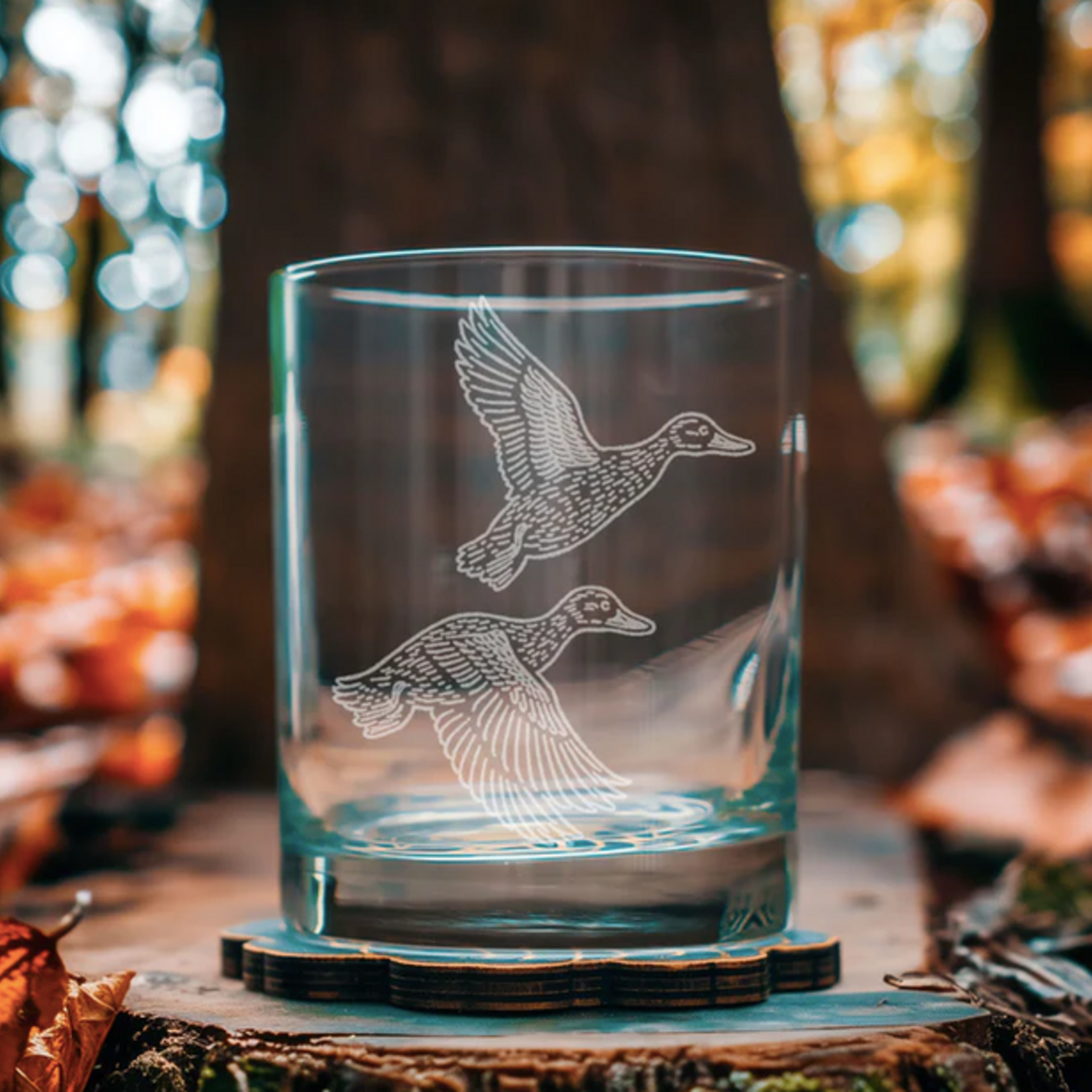 Benoit's Design Co. Flying Ducks Drinking Glasses - Old Fashioned
