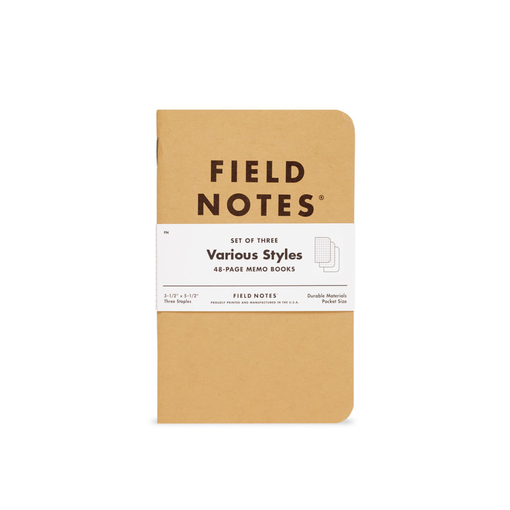 Field Notes Original Kraft 3-Pack Memo Book