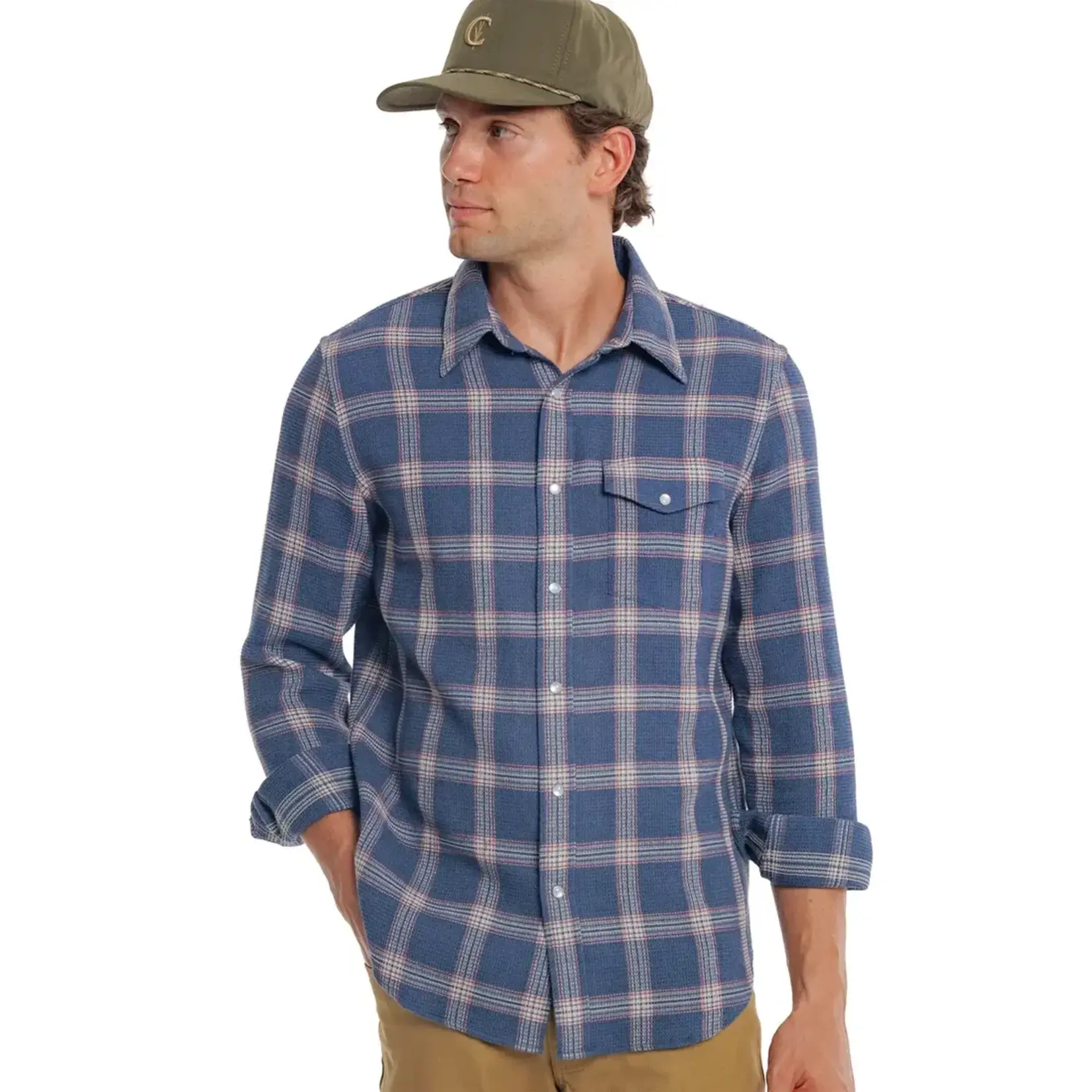 Criquet Waffle Plaid Pearl Snap
