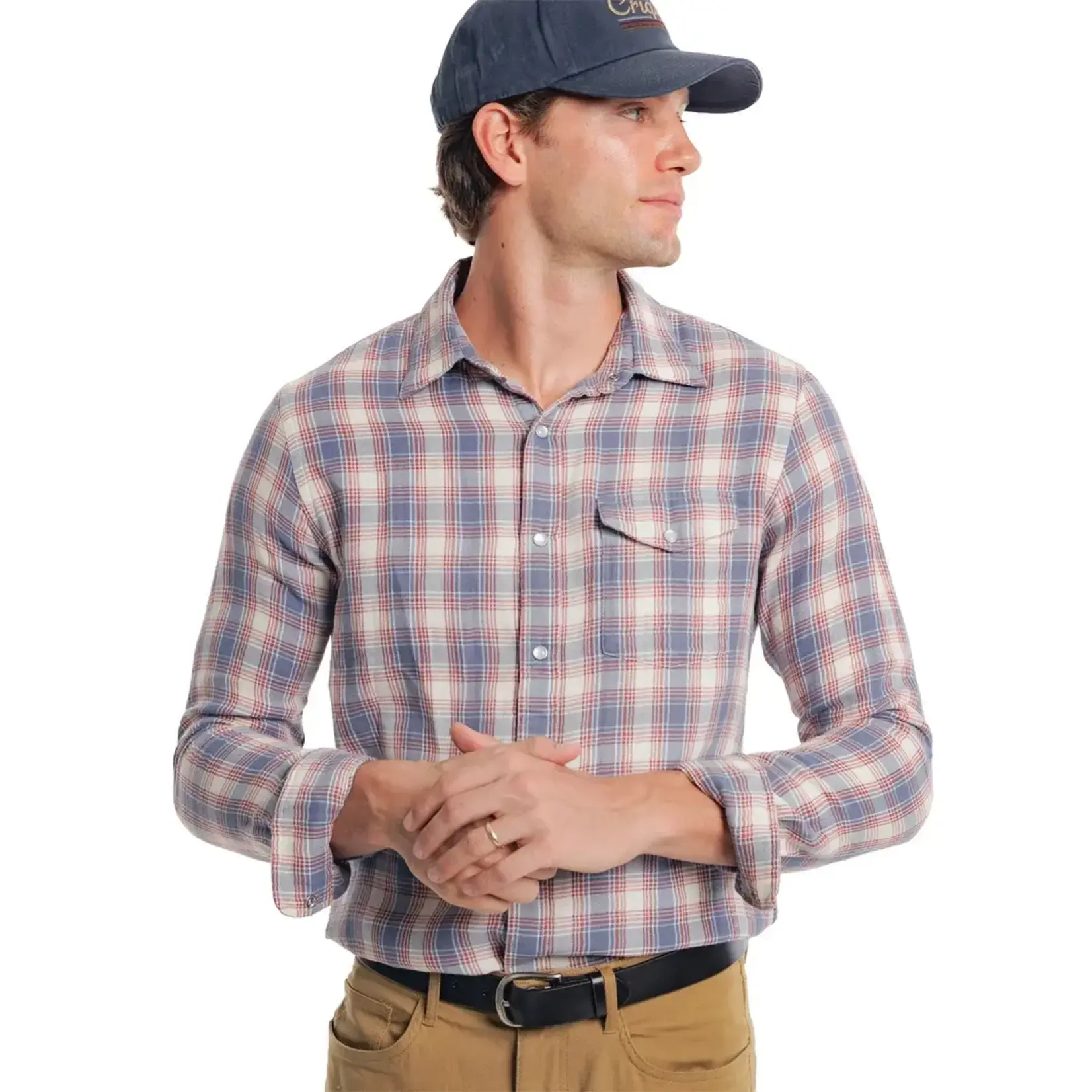 Criquet Double Cloth Flannel Pearl Snap