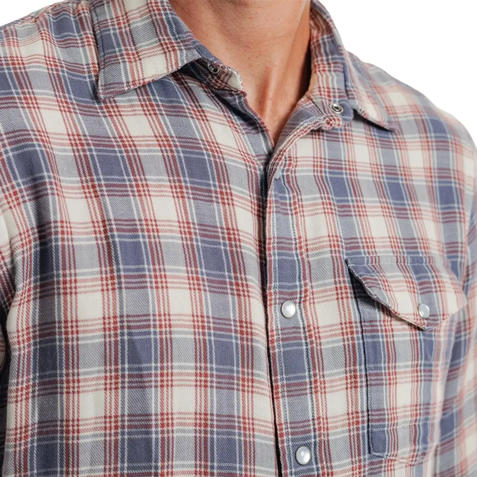 Criquet Double Cloth Flannel Pearl Snap